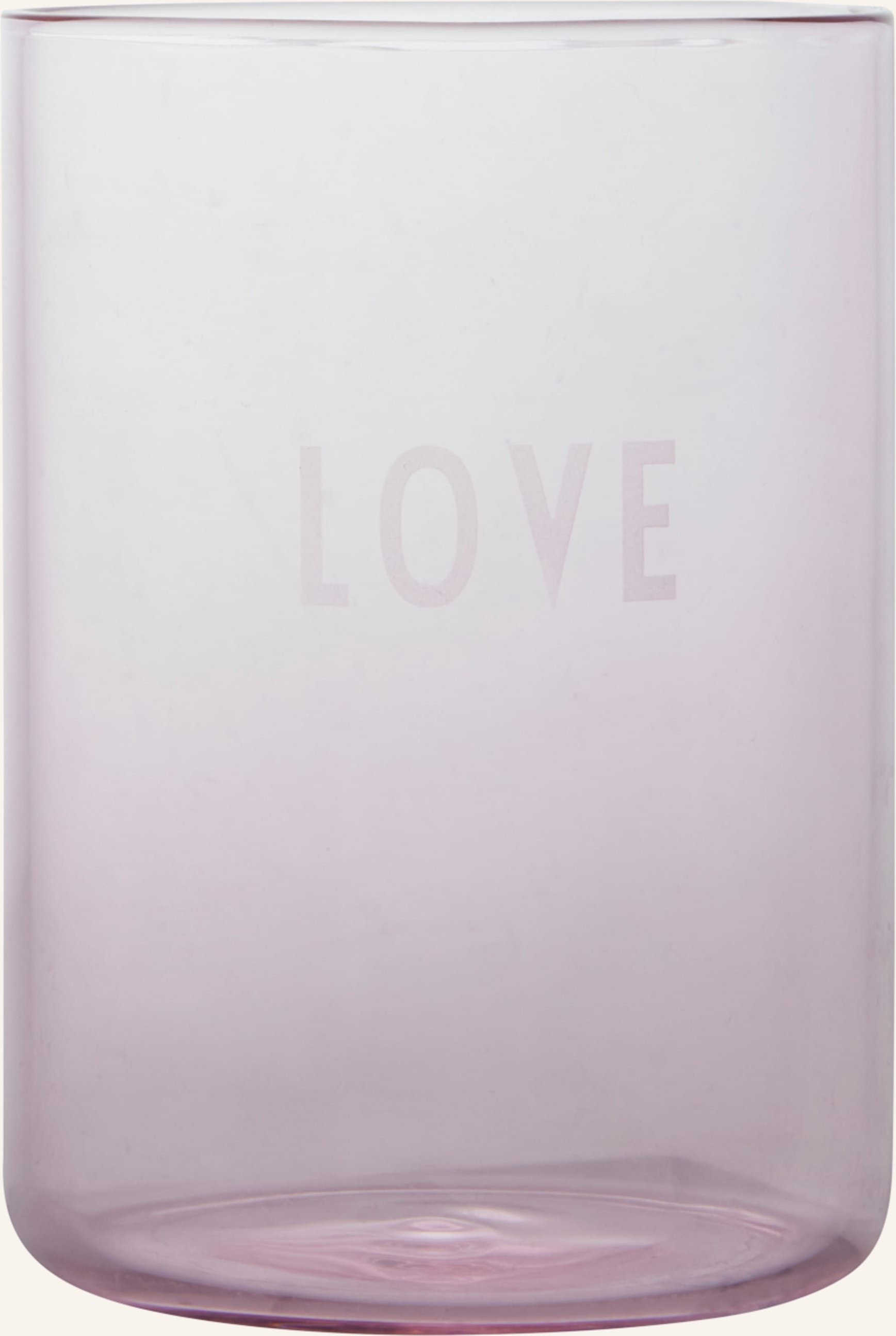 Design Letters Trinkglas Love rosa