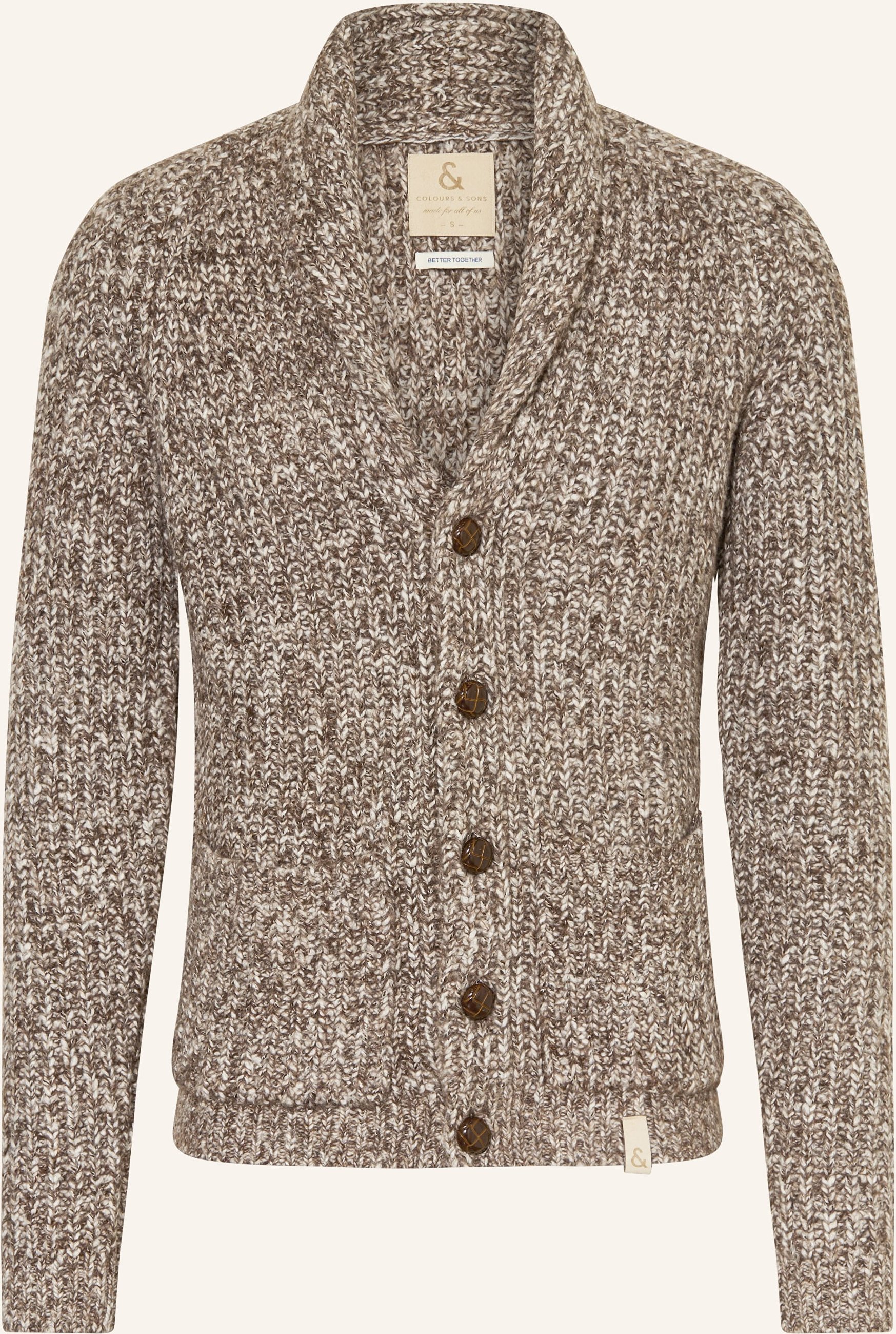 Colours & Sons Strickjacke braun