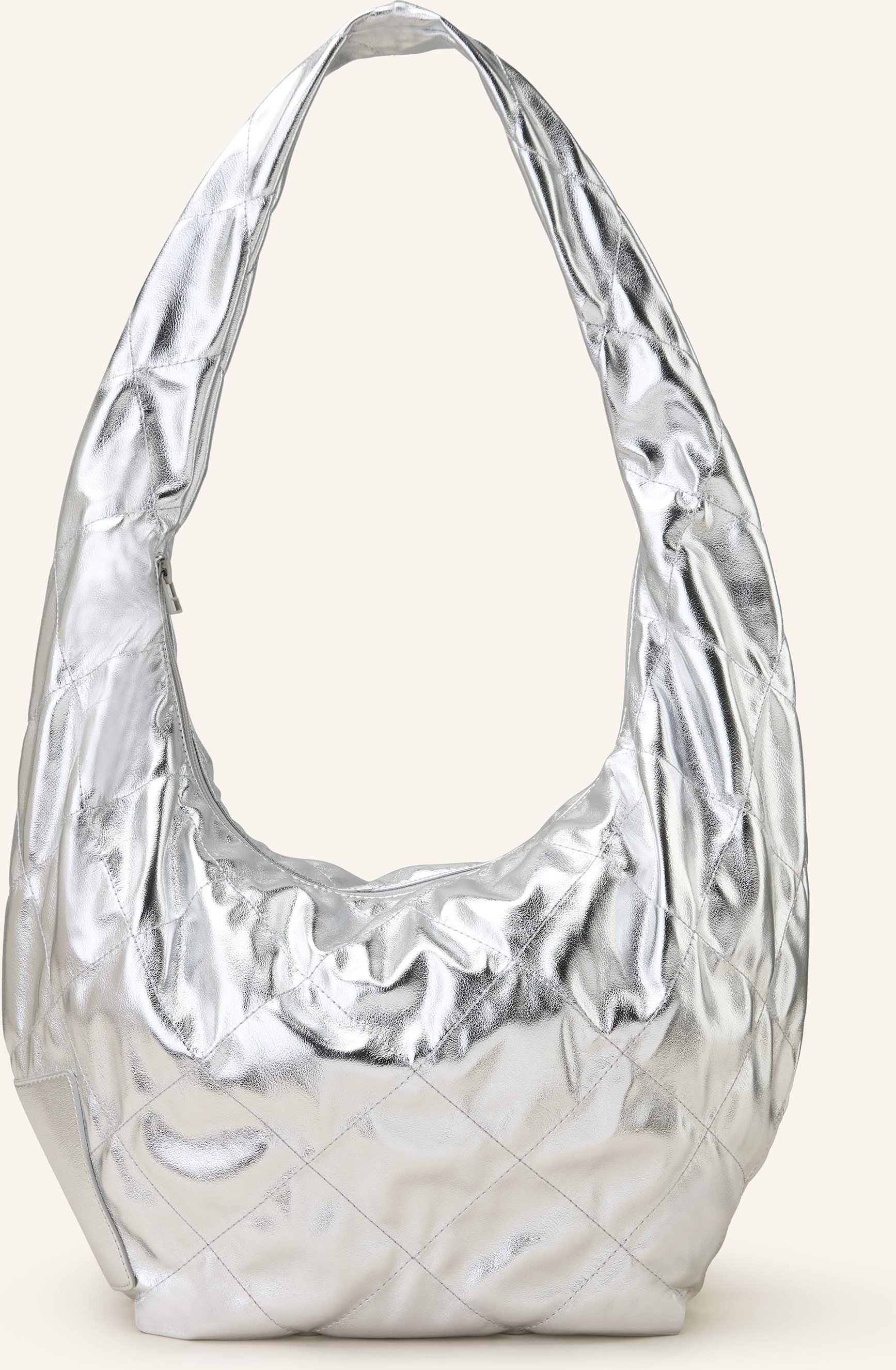 Thumbnail - Seidenfelt Beuteltasche Evenes silber