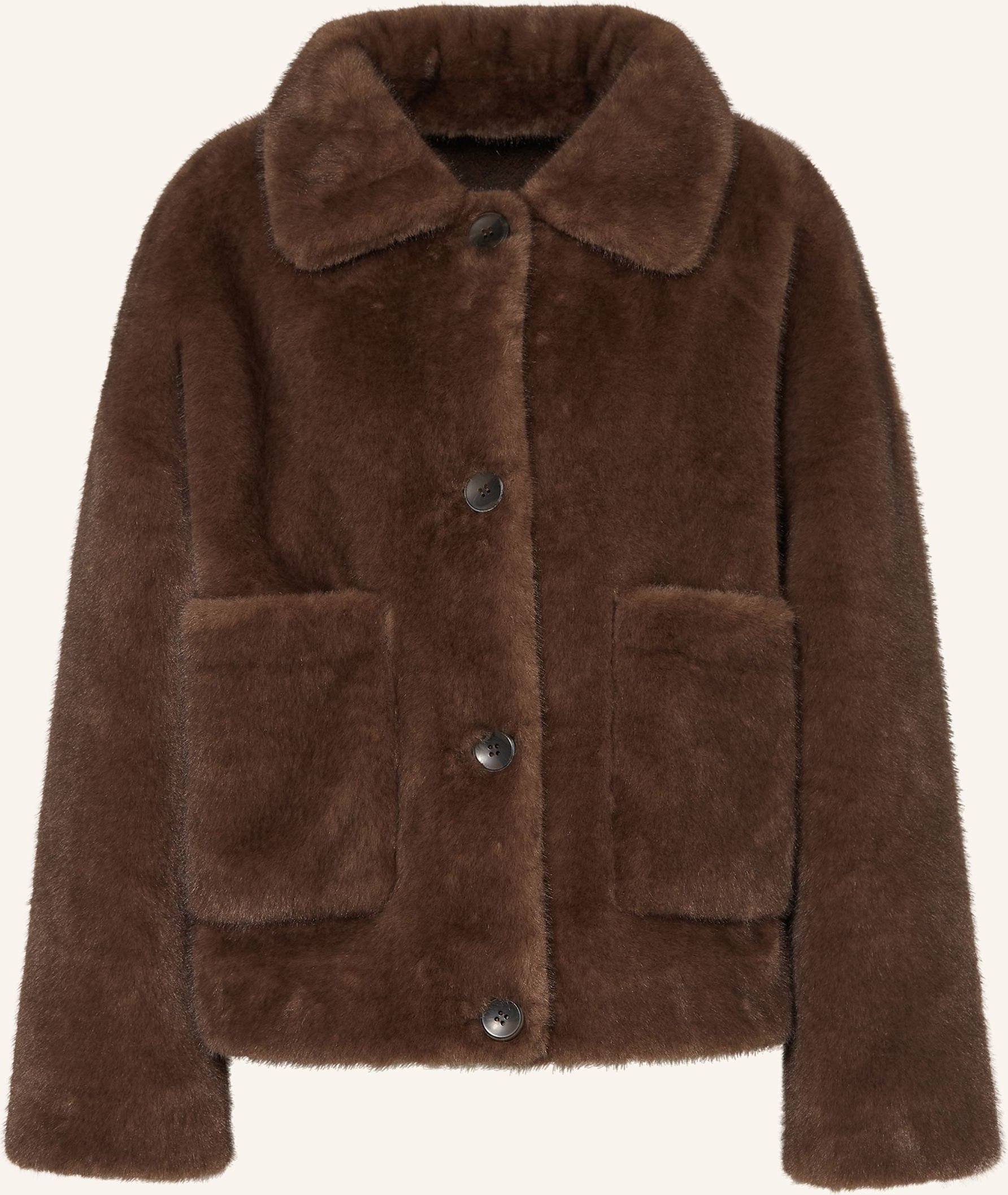 Studio Ar Kunstpelz-Jacke Faje Zum Wenden braun