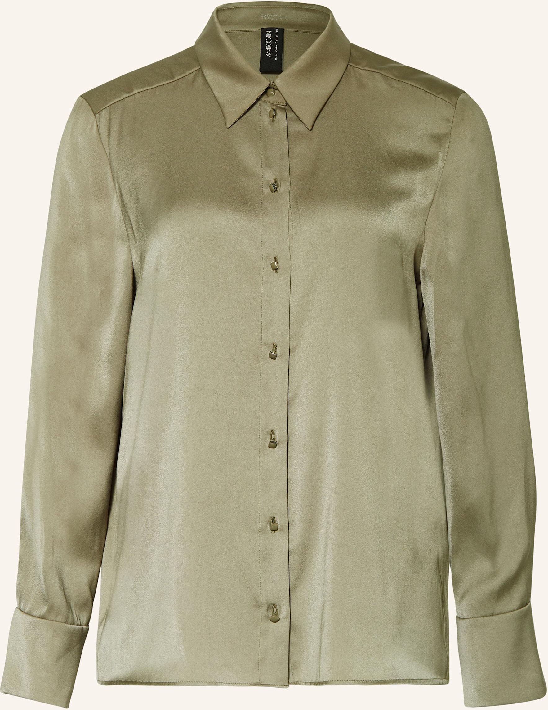 Marc Cain Hemdbluse Aus Satin gruen