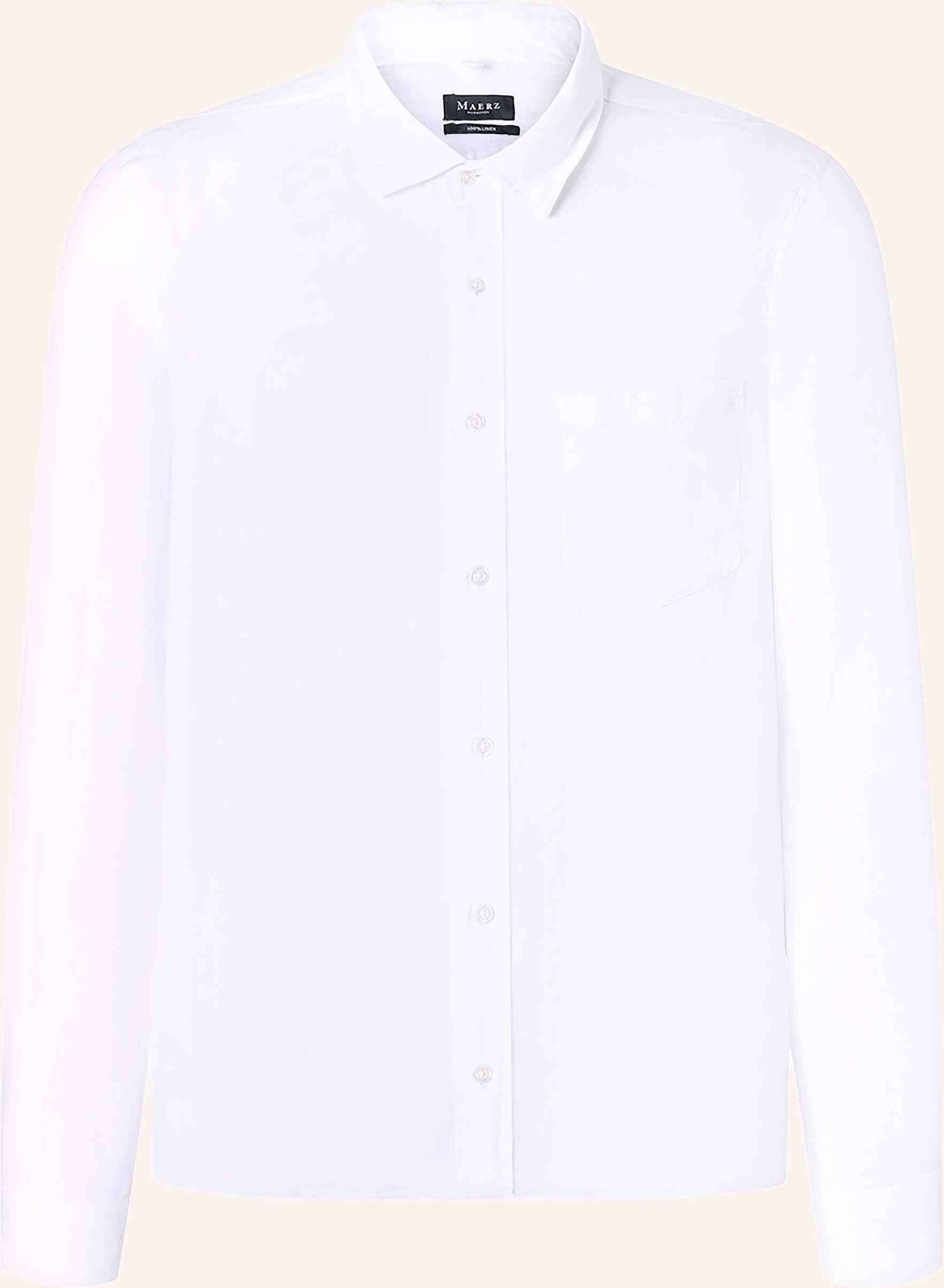 Maerz Muenchen Leinenhemd Comfort Fit weiss