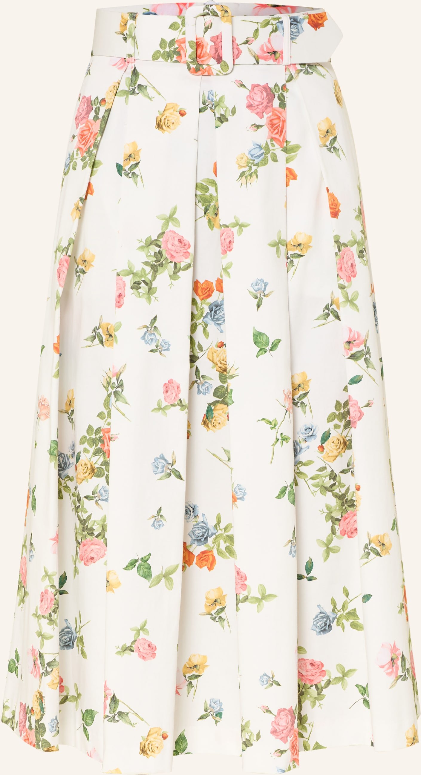 The Abito Faltenrock weiss