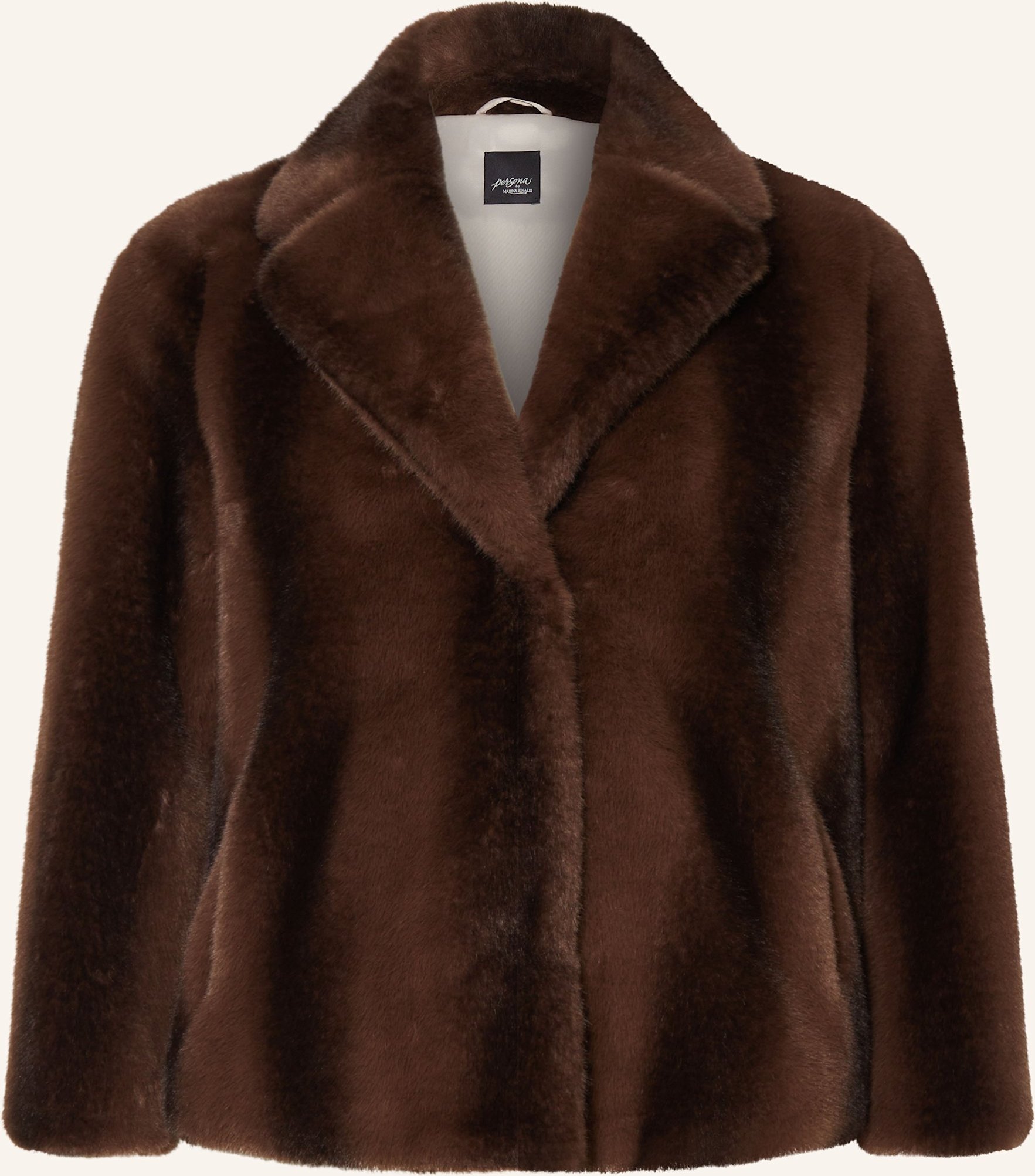 Persona Marina Rinaldi Kunstpelz-Jacke Etruria braun