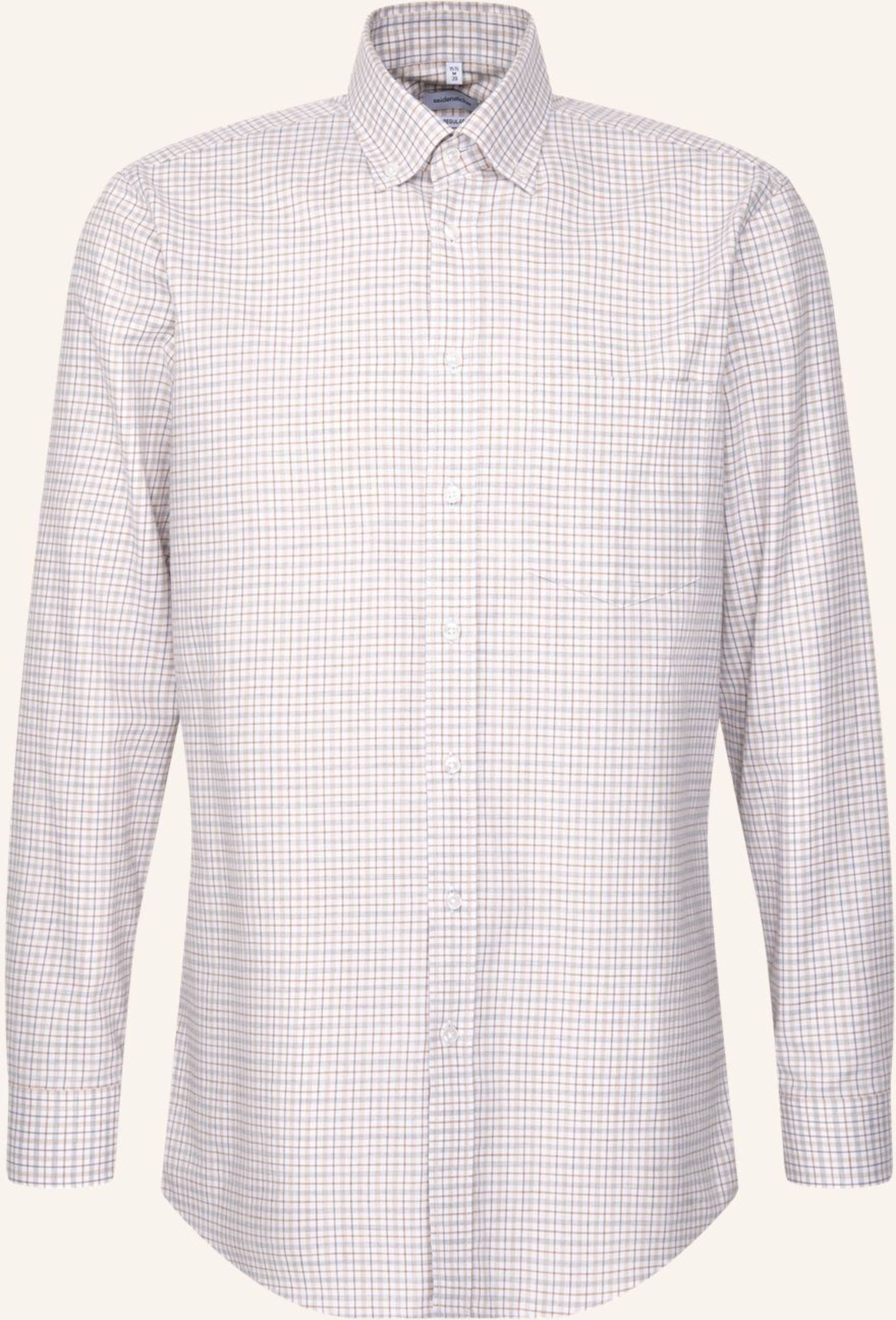 Thumbnail - Seidensticker Flanellhemd Regular Fit beige