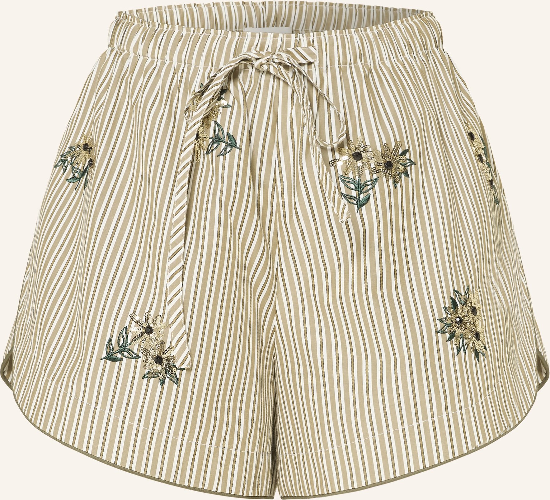 Sandro Shorts Mit Schmucksteinen gruen