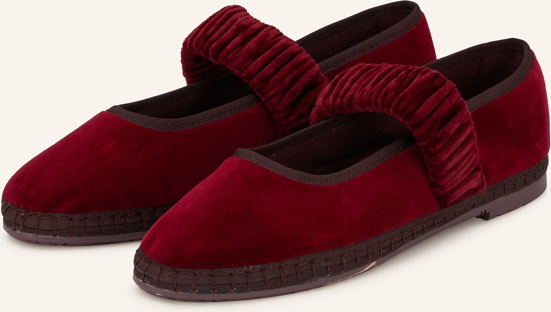 Flabelus Mary-Jane-Ballerinas Mafalda rot