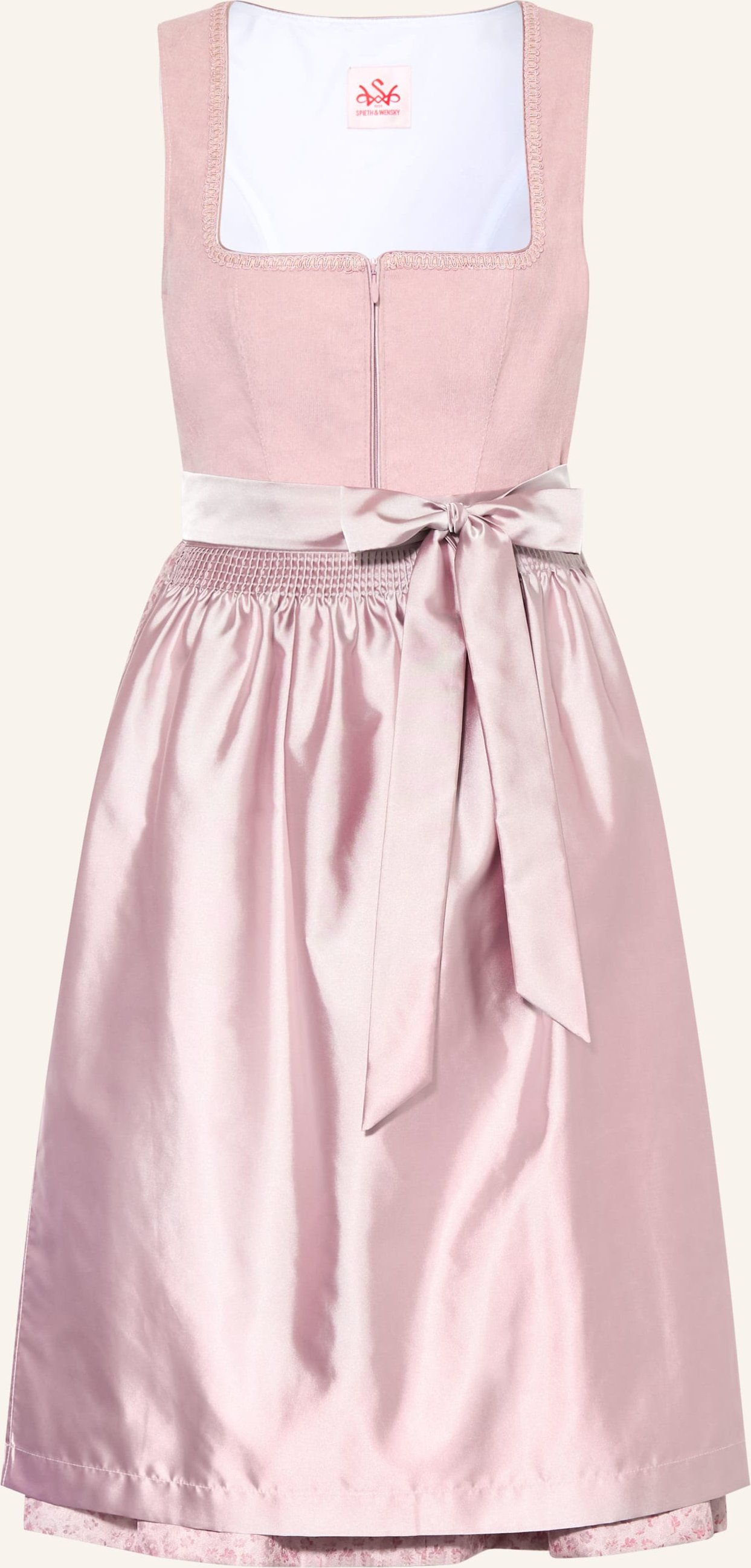 Spieth & Wensky Dirndl Holma Im Materialmix rosa