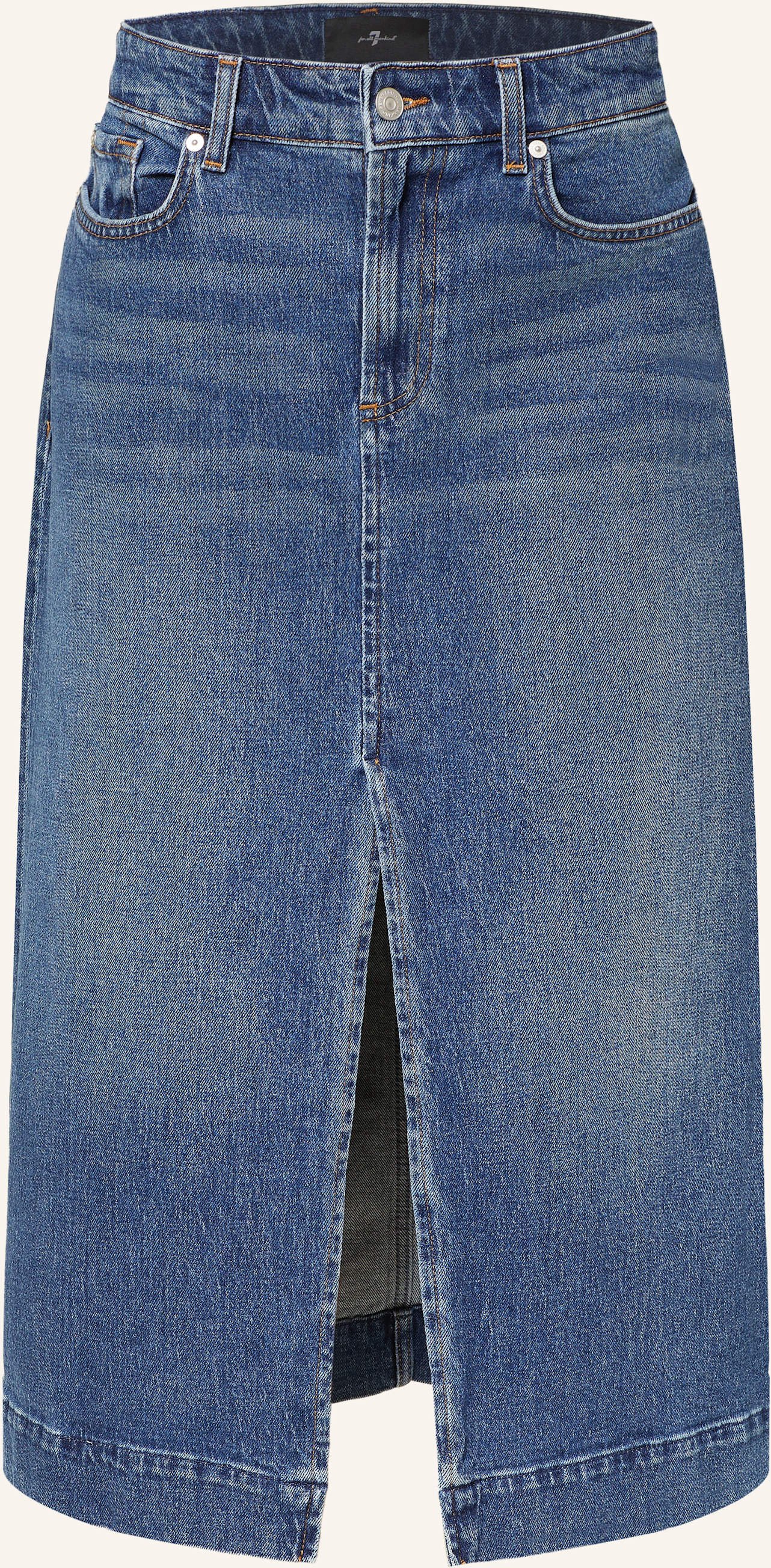 7 For All Mankind Jeansrock Amber blau