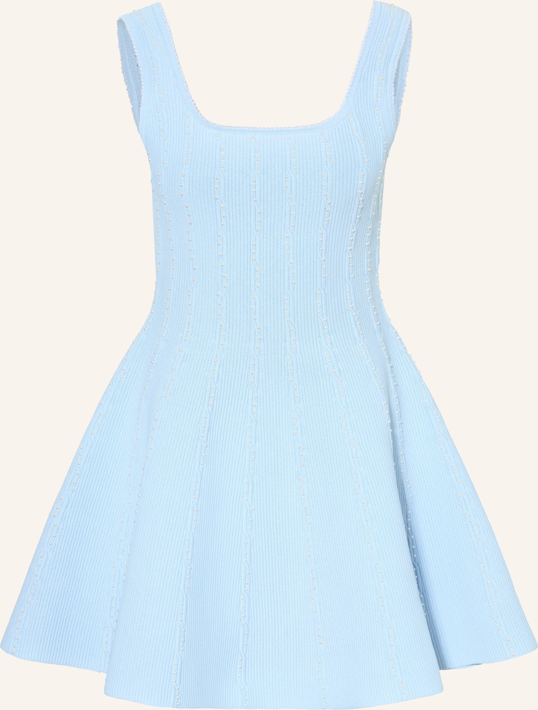 Sandro Kleid Mit Schmuckperlen blau