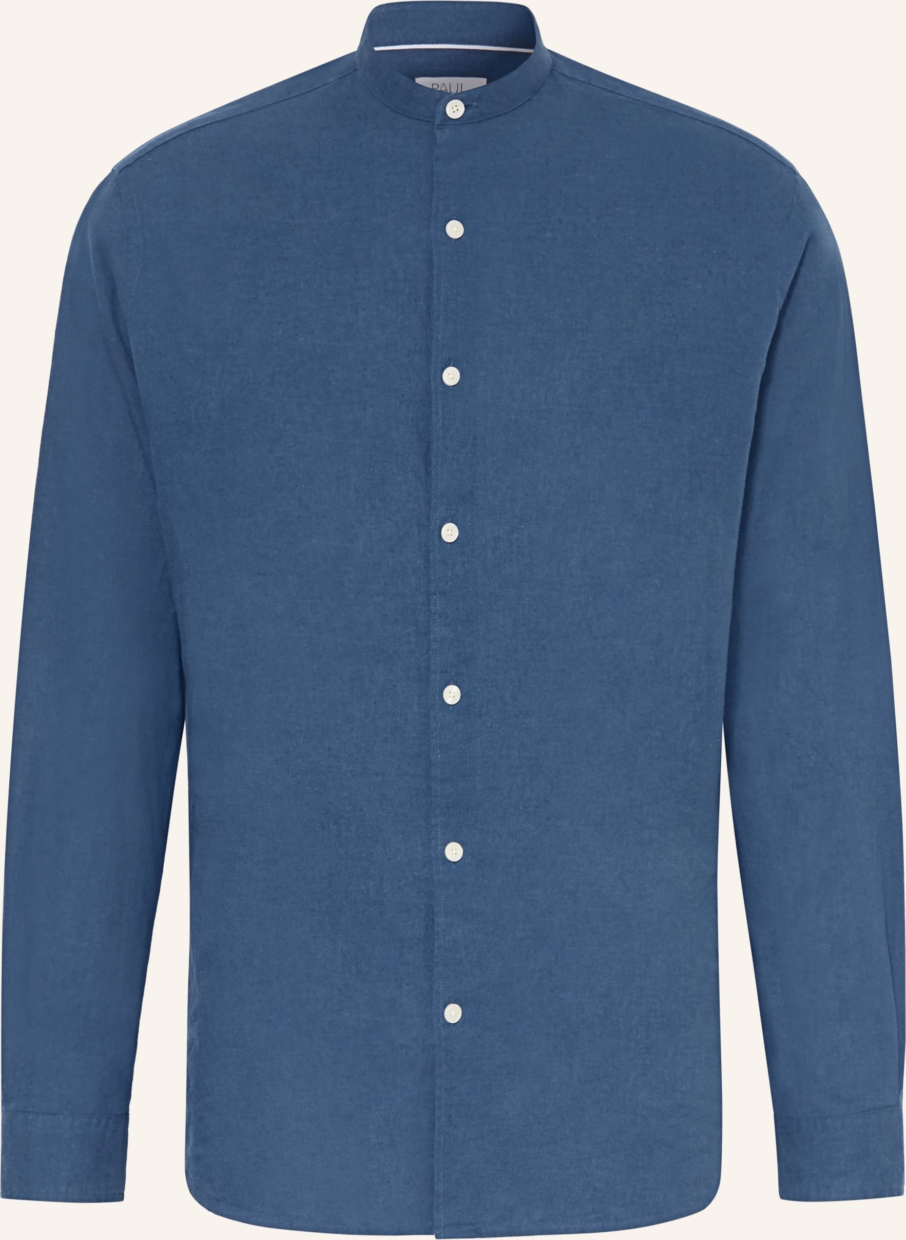 Paul Hemd Comfort Fit Mit Stehkragen blau