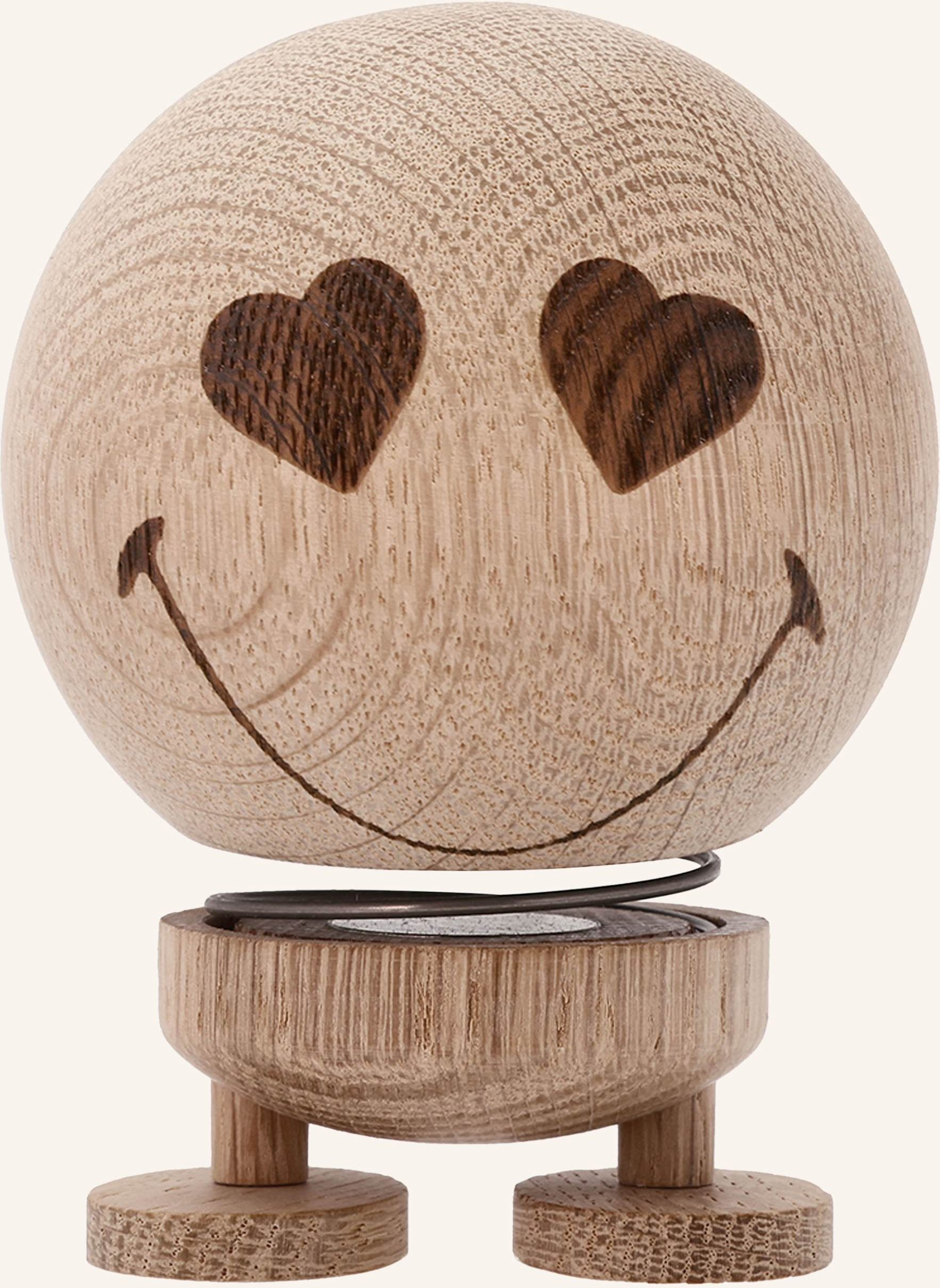 Hoptimist Dekofigur Smiley Love Medium braun