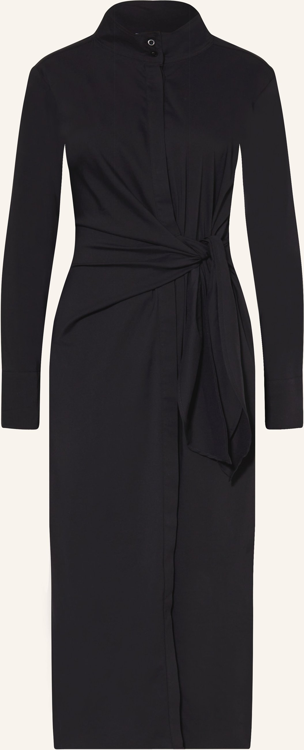 Mrs & Hugs Hemdblusenkleid In Wickeloptik schwarz