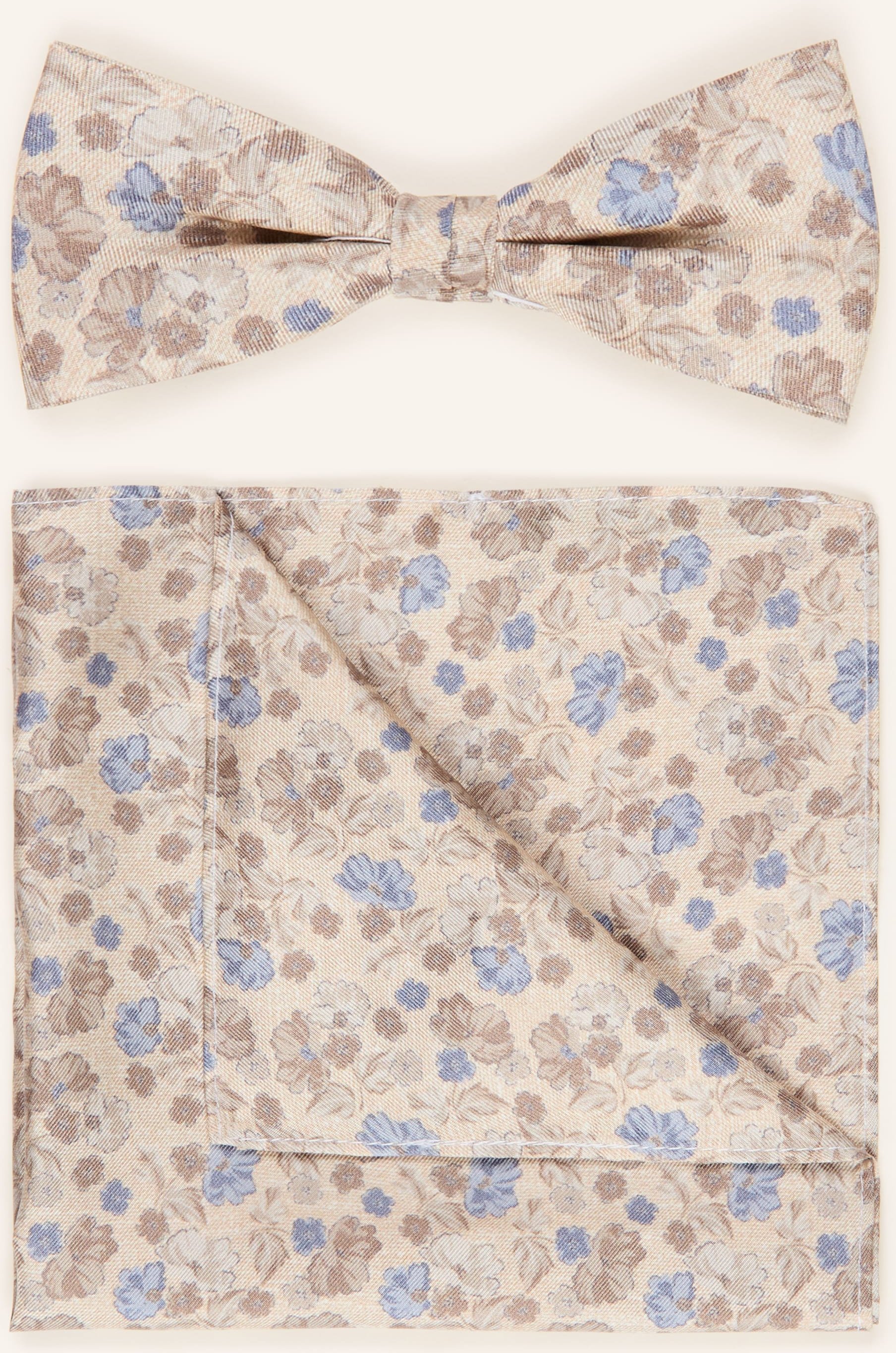 Cg - Club Of Gents Set: Fliege Und Einstecktuch beige