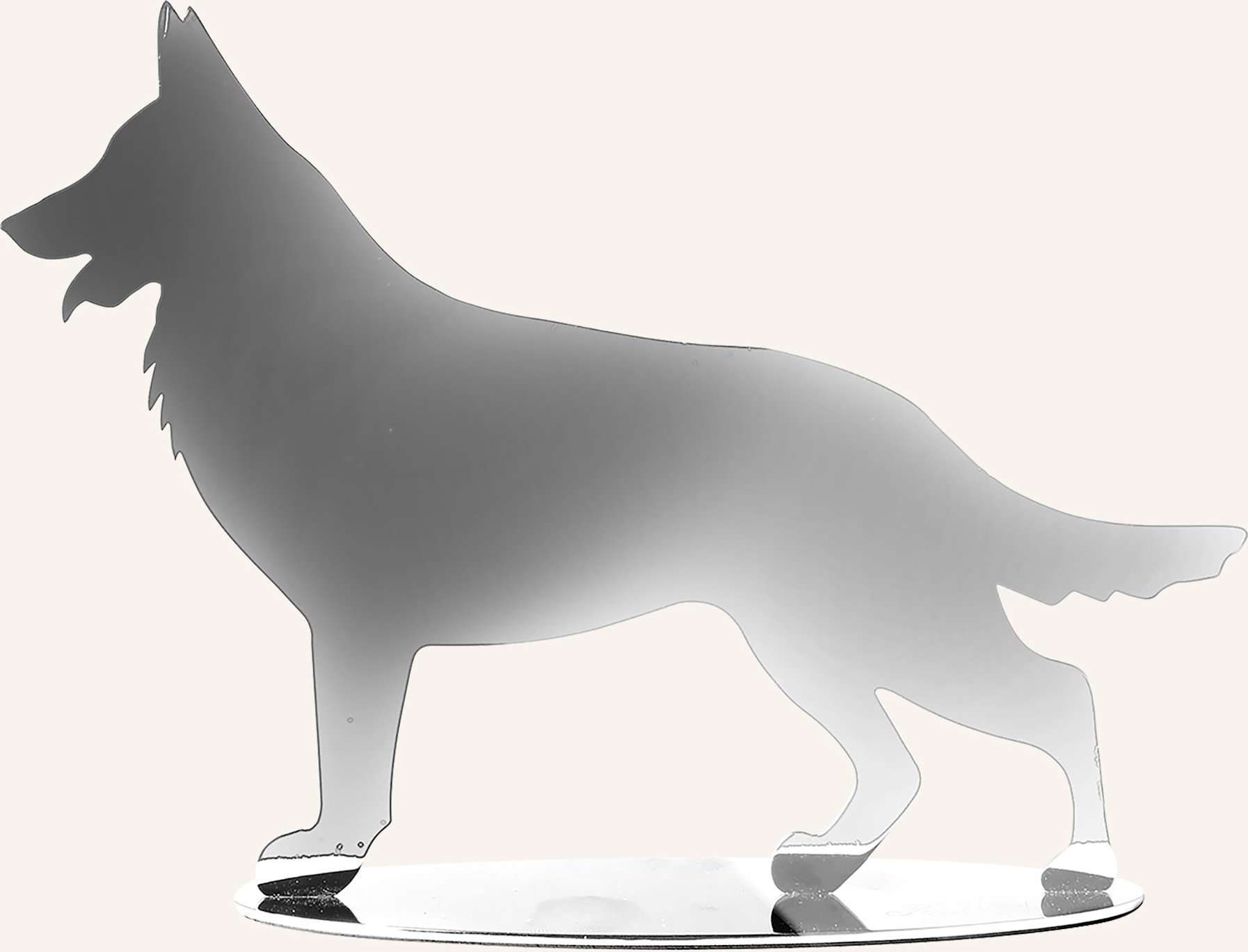 Fink Deko Hund Falco silber