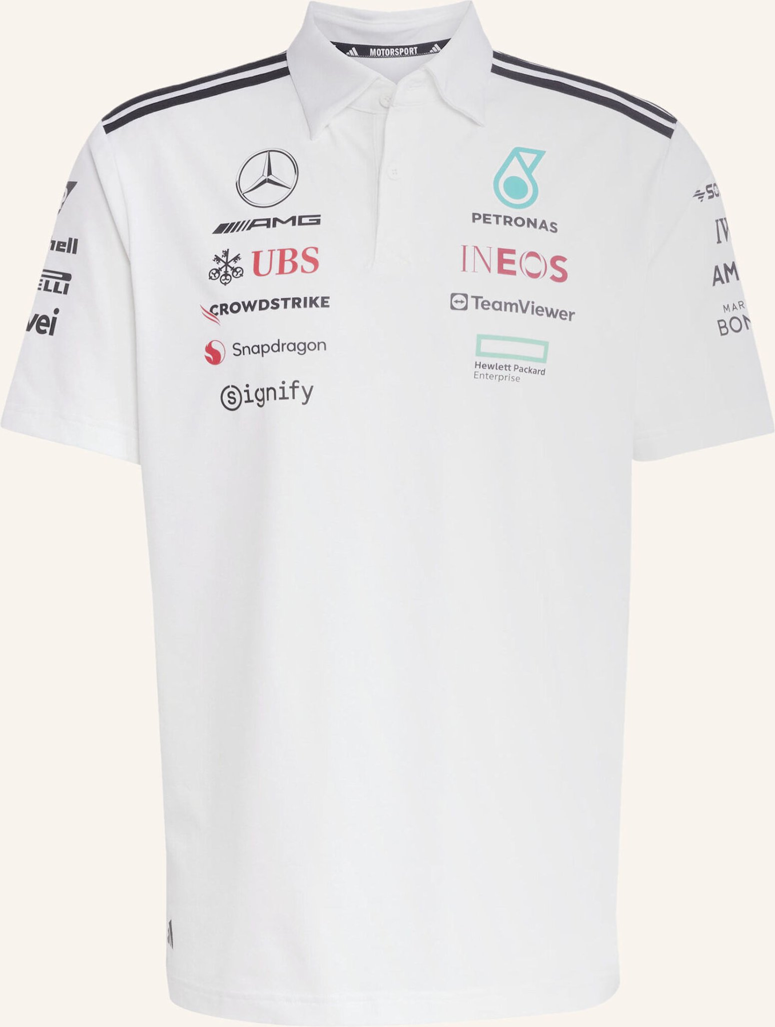 Thumbnail - Adidas Mercedes - Amg Petronas Formula One Team Poloshirt weiss