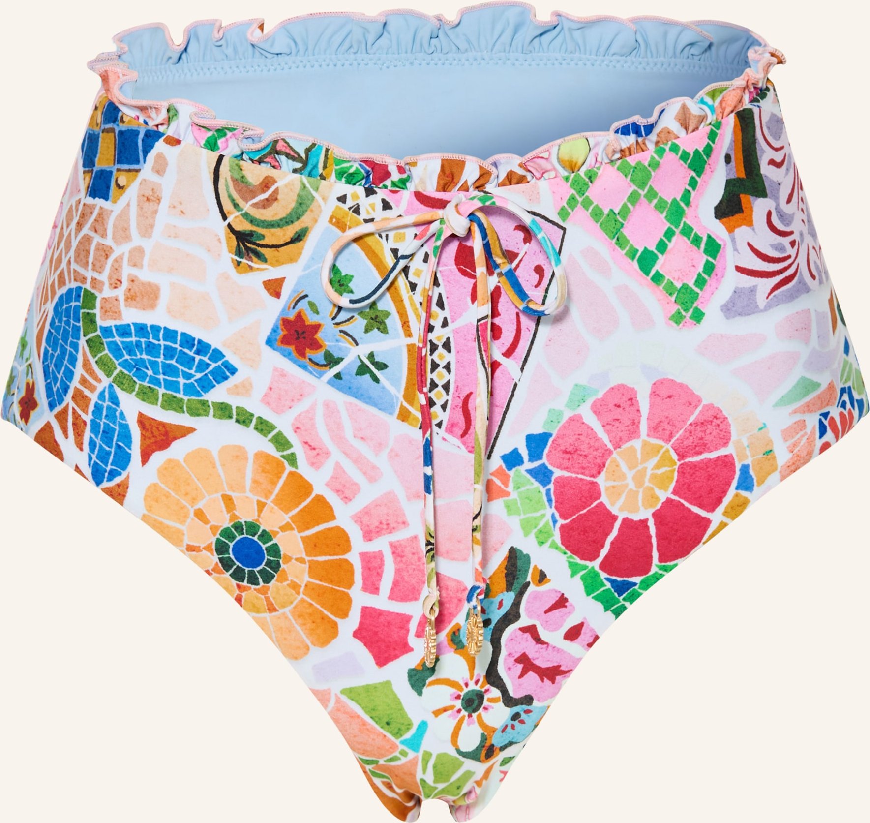 Seafolly High-Waist-Bikini-Hose Beachbohème pink