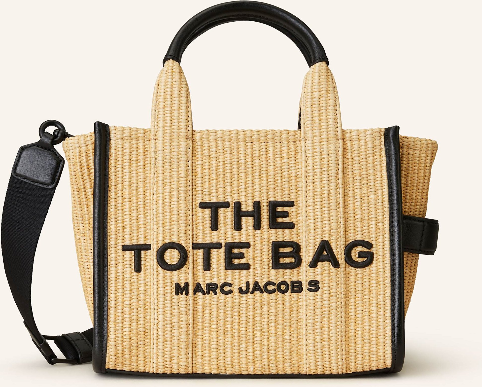 Thumbnail - Marc Jacobs Shopper The Small Woven Tote beige