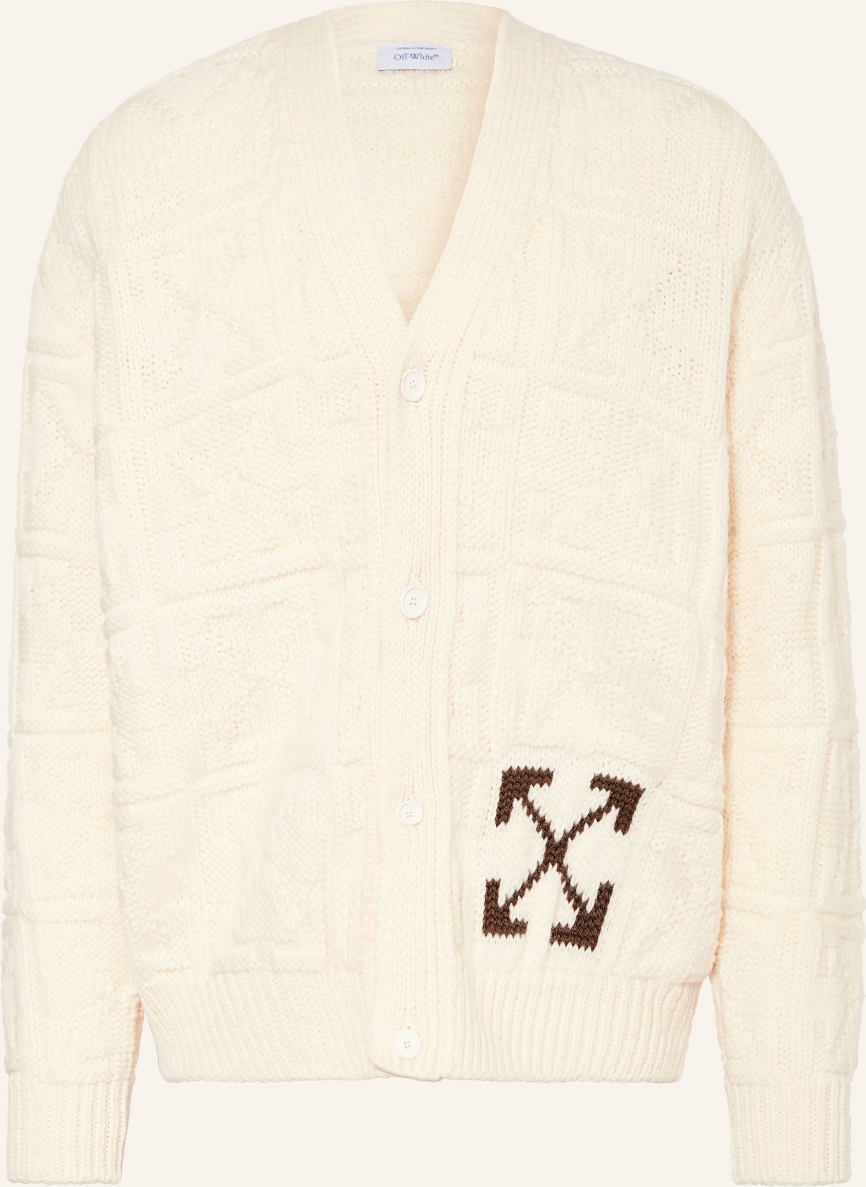 Off-White Strickjacke Arrow weiss
