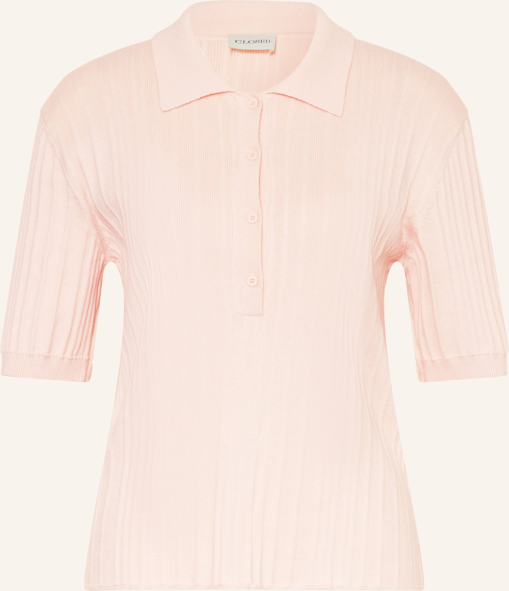 Closed Strick-Poloshirt rosa