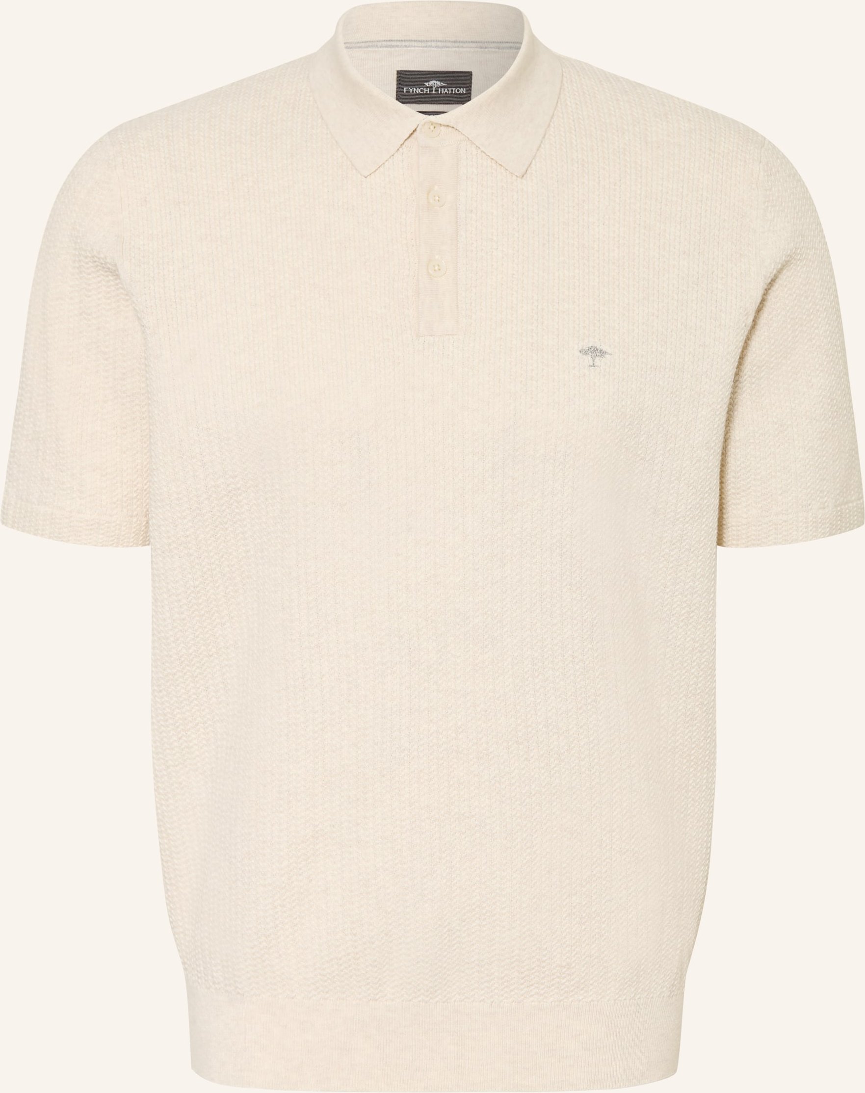 Fynch-Hatton Strick-Poloshirt beige