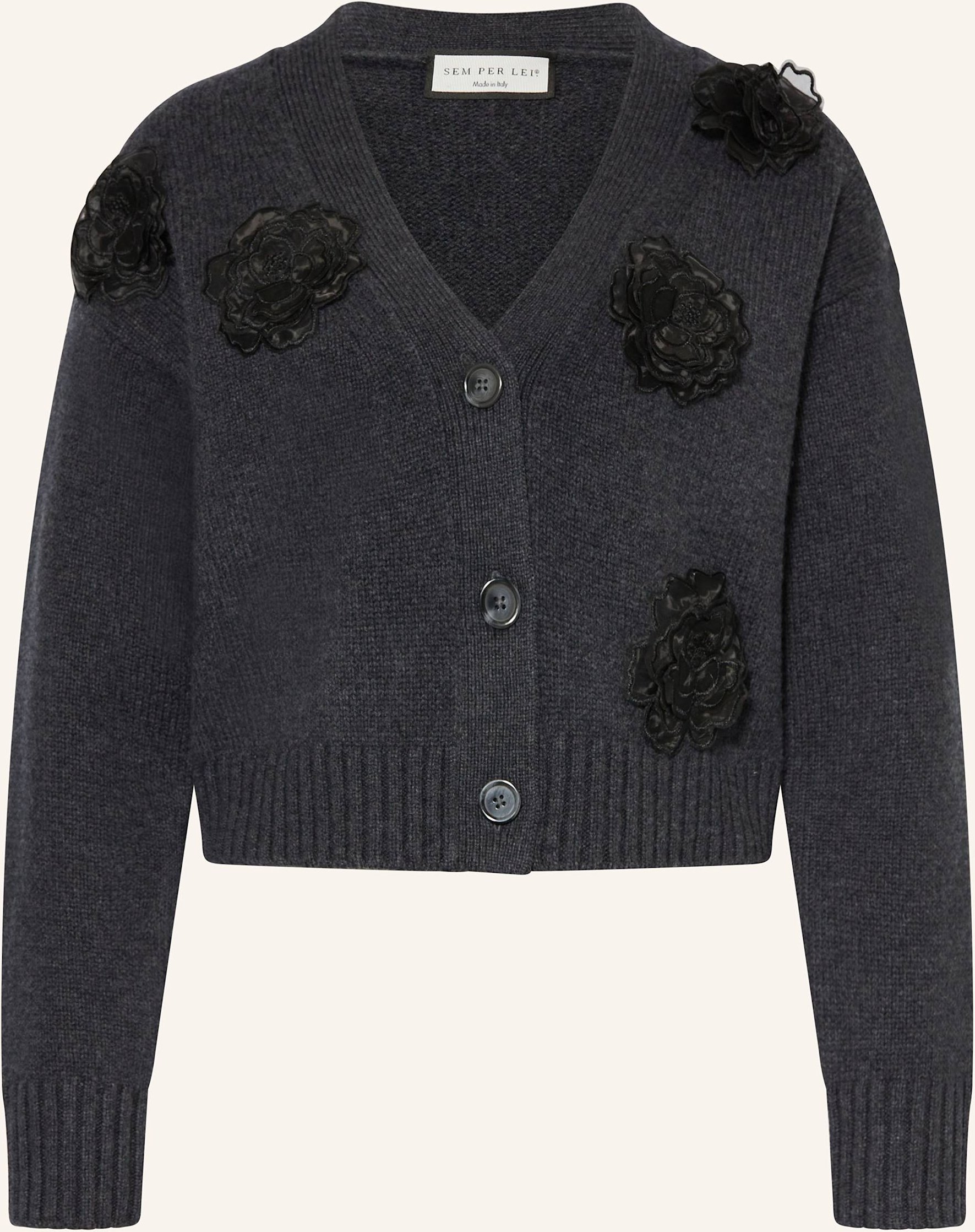 Thumbnail - Sem Per Lei Strickjacke grau