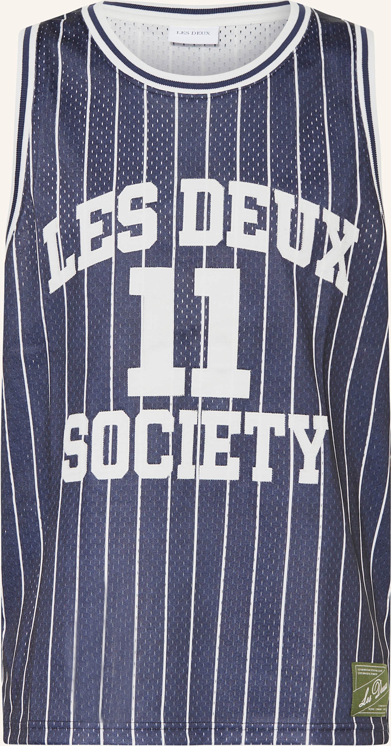 Les Deux Tanktop Silas Aus Mesh blau