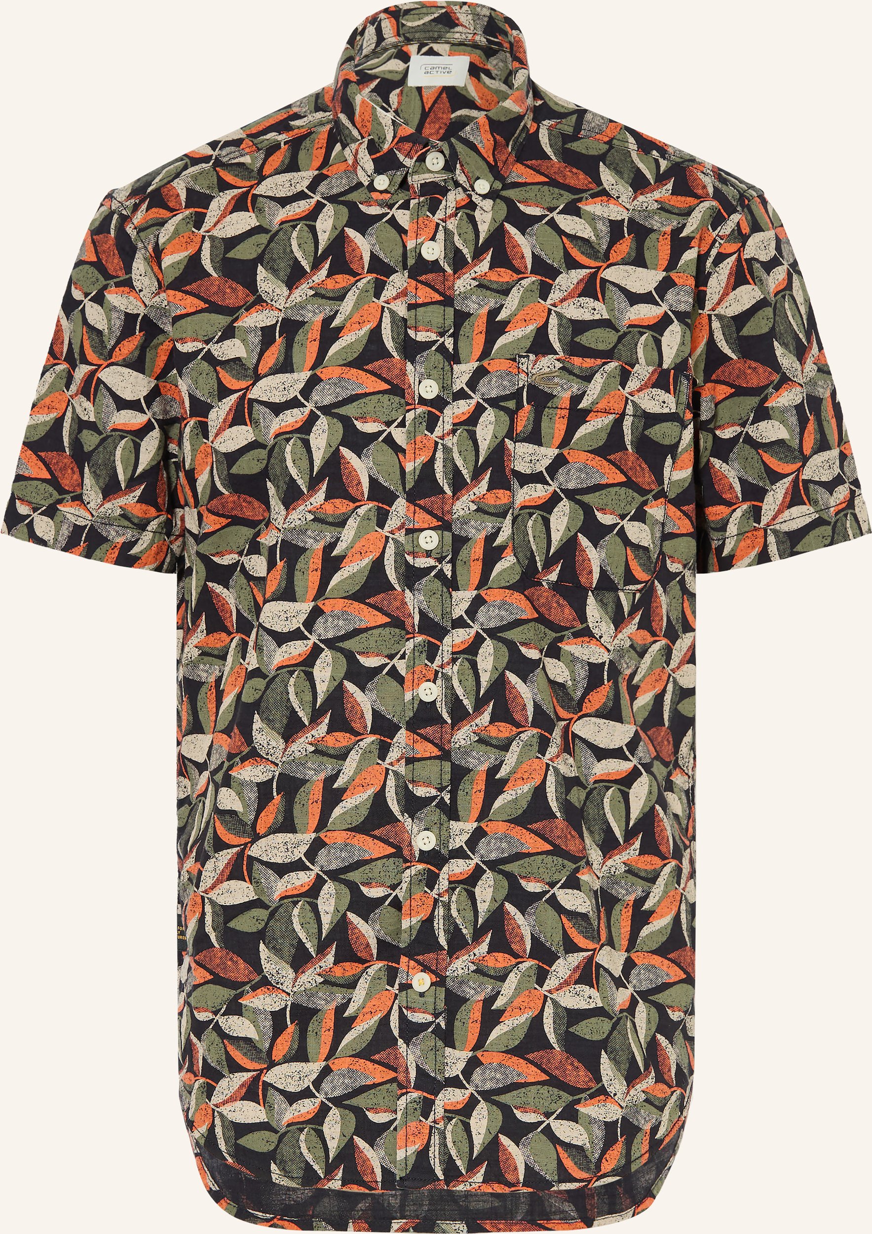 Camel Active Kurzarm-Hemd Regular Fit orange