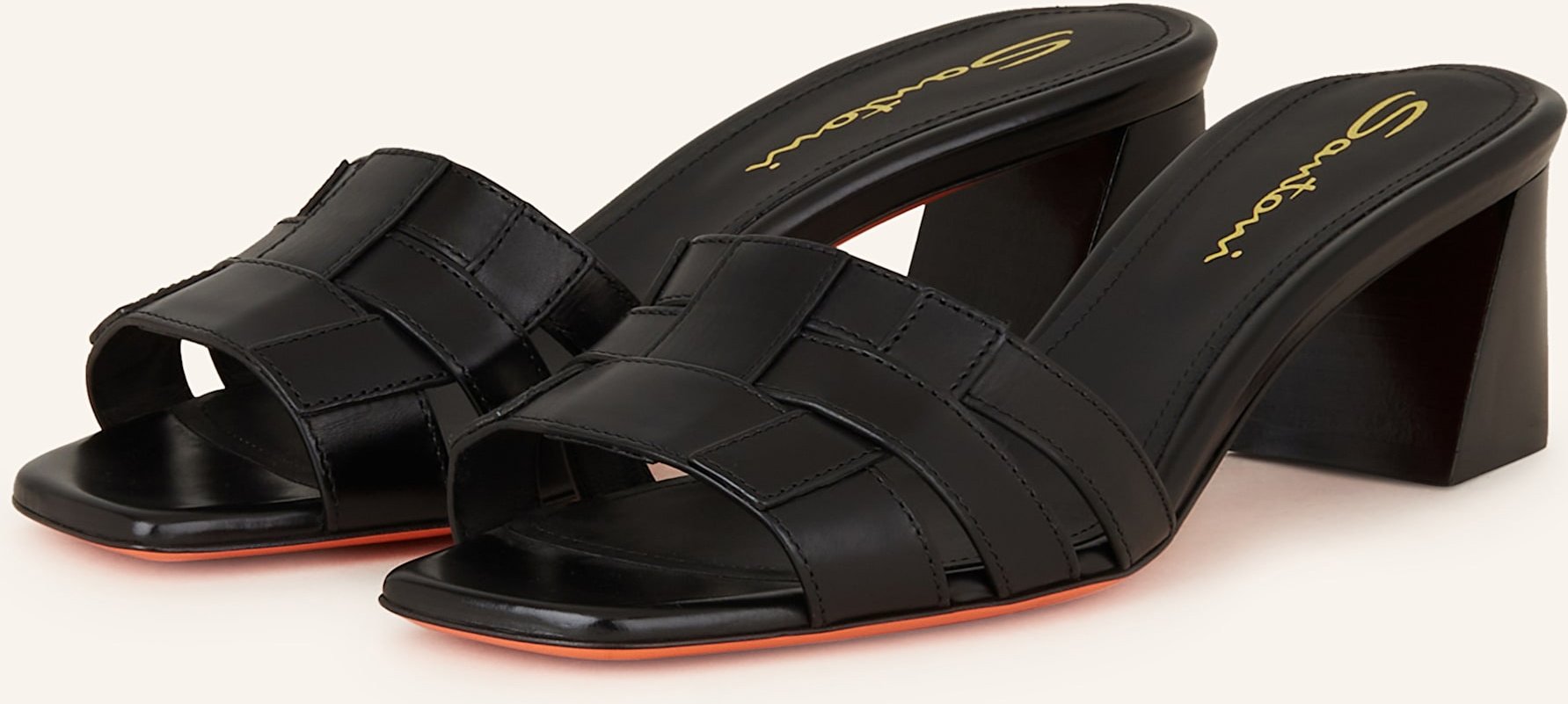 Santoni Mules Venere schwarz