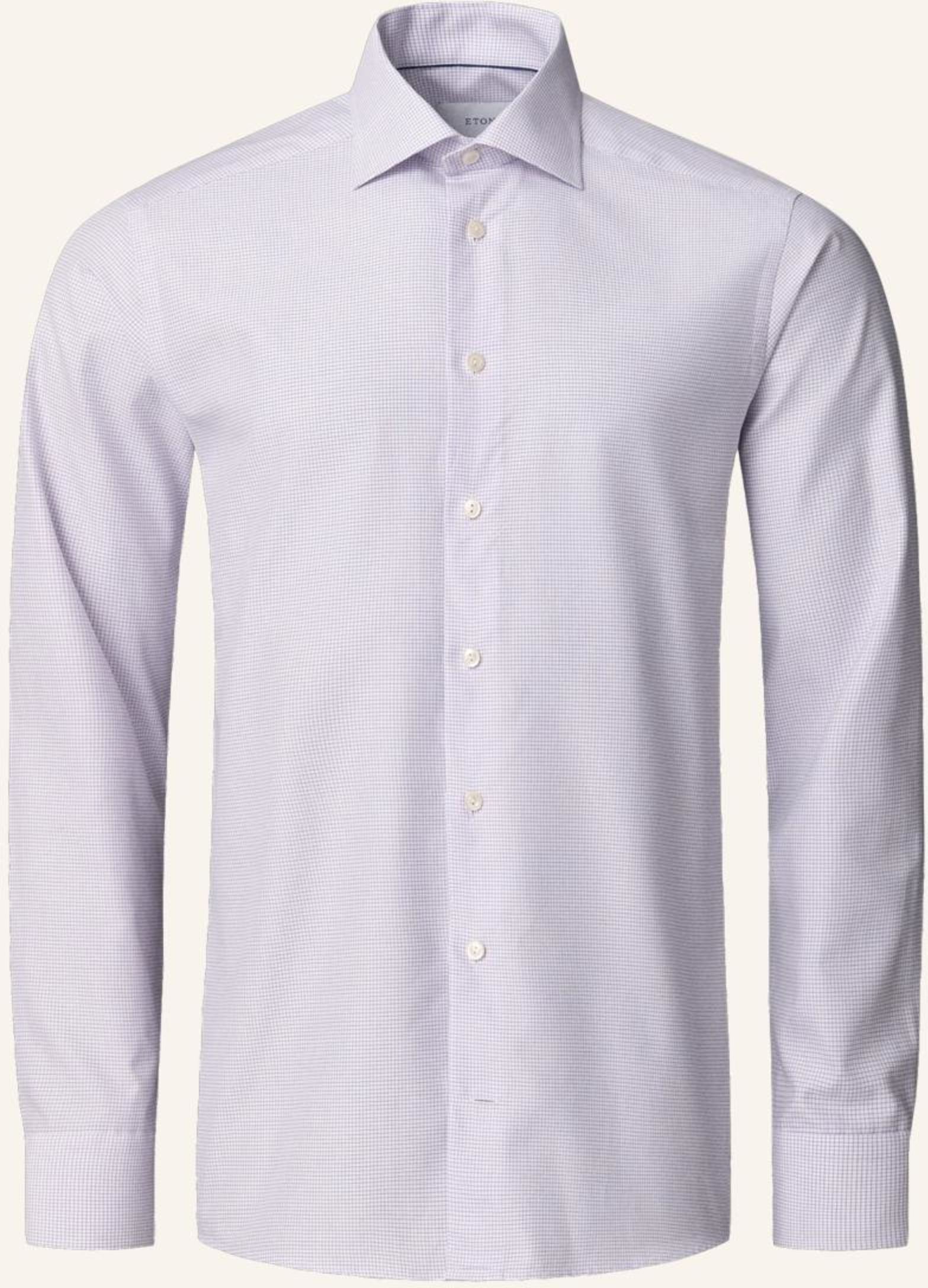 Eton Kariert Signature Twill-Hemd Slim Fit lila