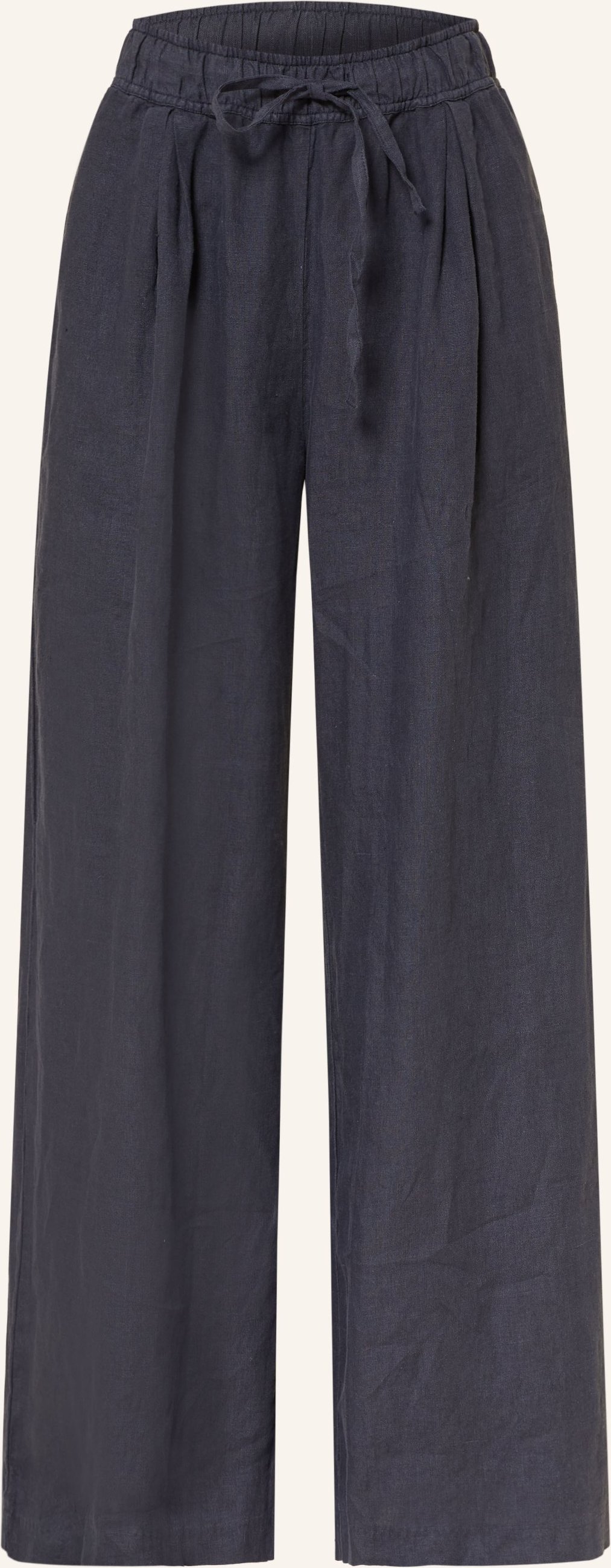 Sosue Marlenehose Josy Aus Leinen blau