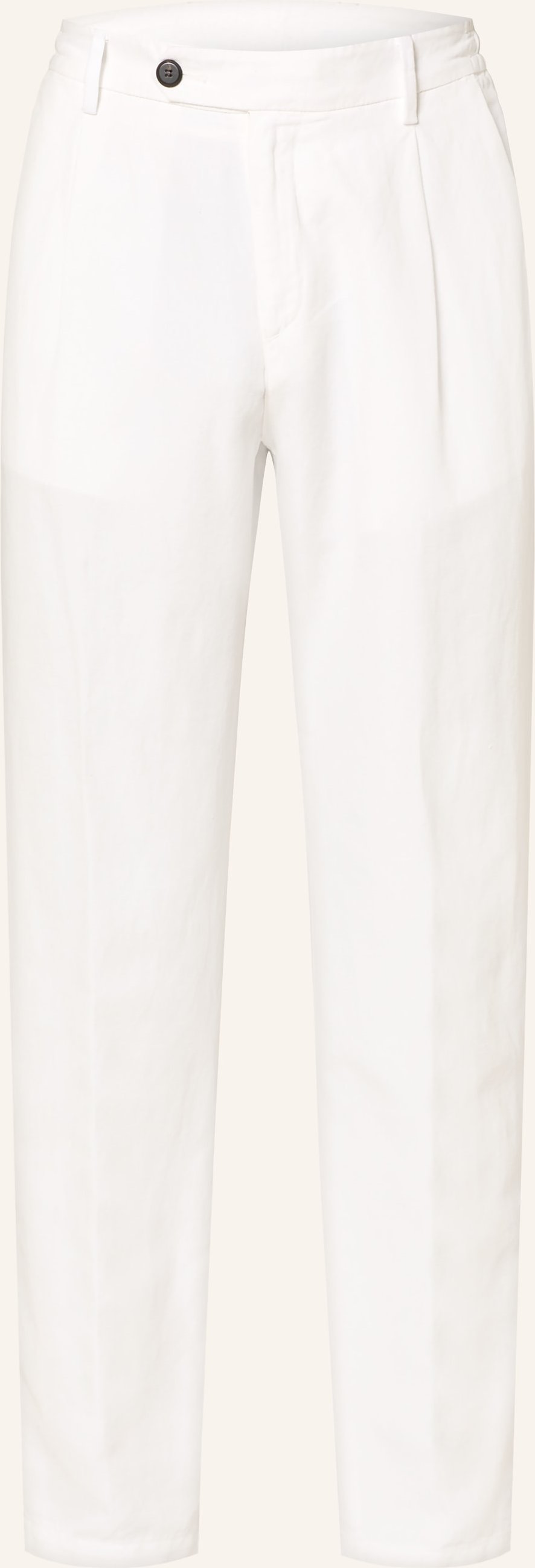 Eleventy Chino Extra Slim Fit Mit Leinen weiss
