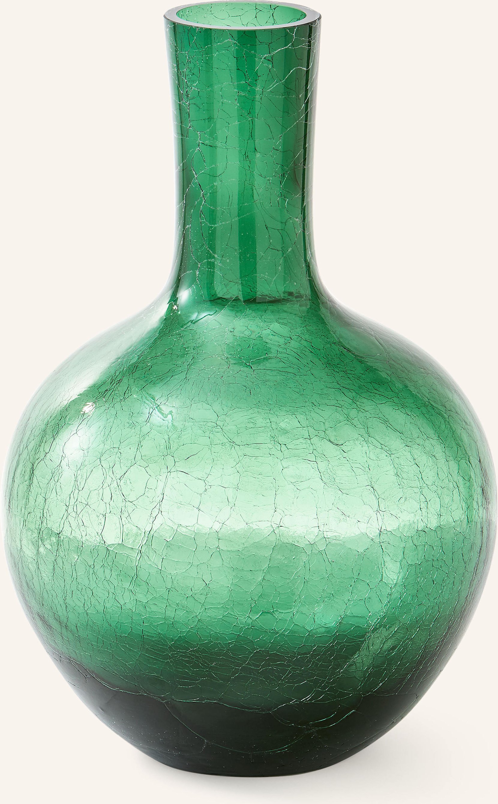 Polspotten Vase Rissglas gruen