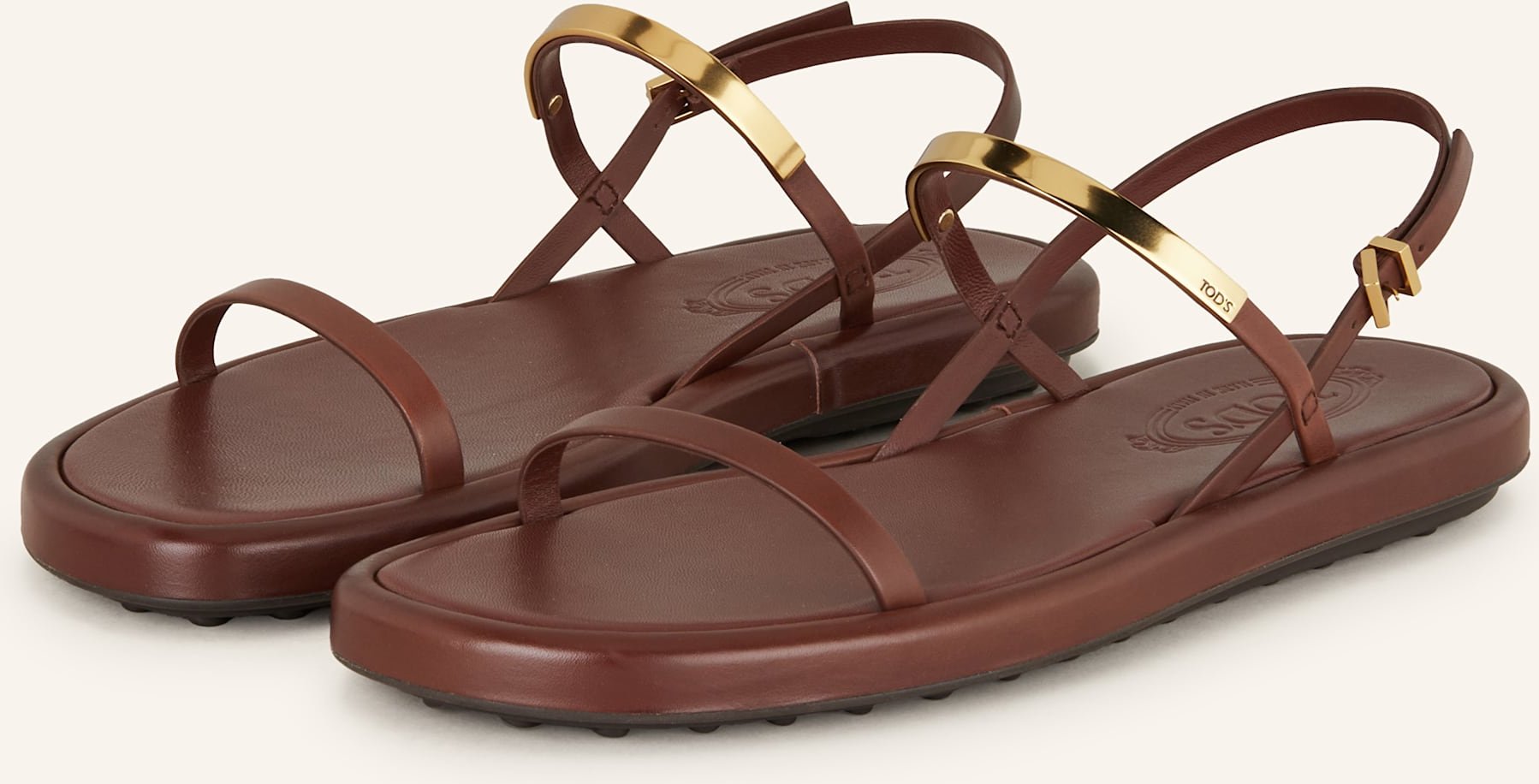 Thumbnail - Tod's Sandalen Gomma braun
