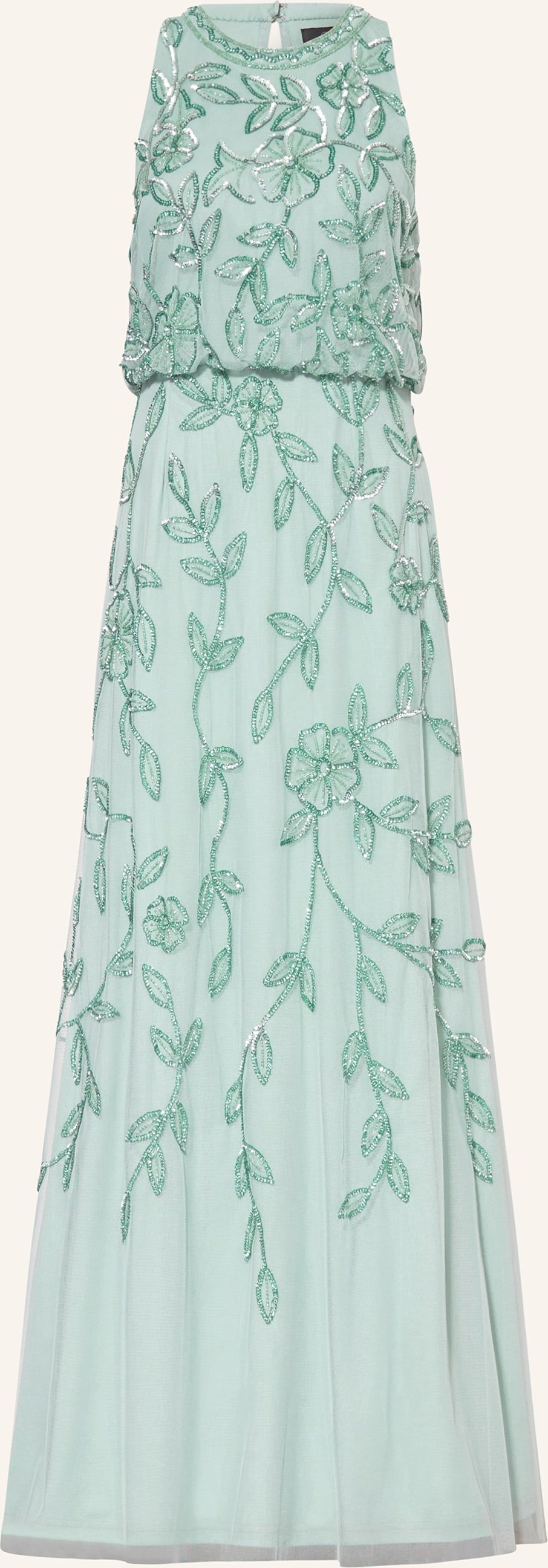 Adrianna Papell Abendkleid Mit Pailletten Und Schmuckperlen blau