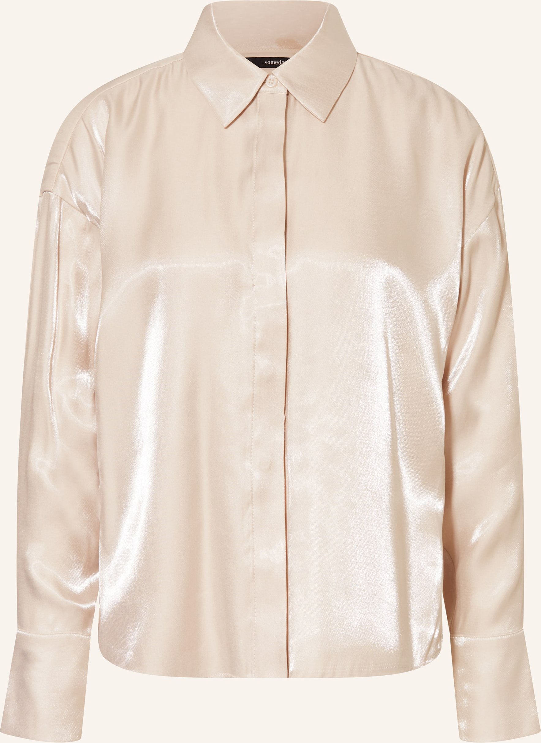 Someday Hemdbluse Zoldana Aus Satin beige