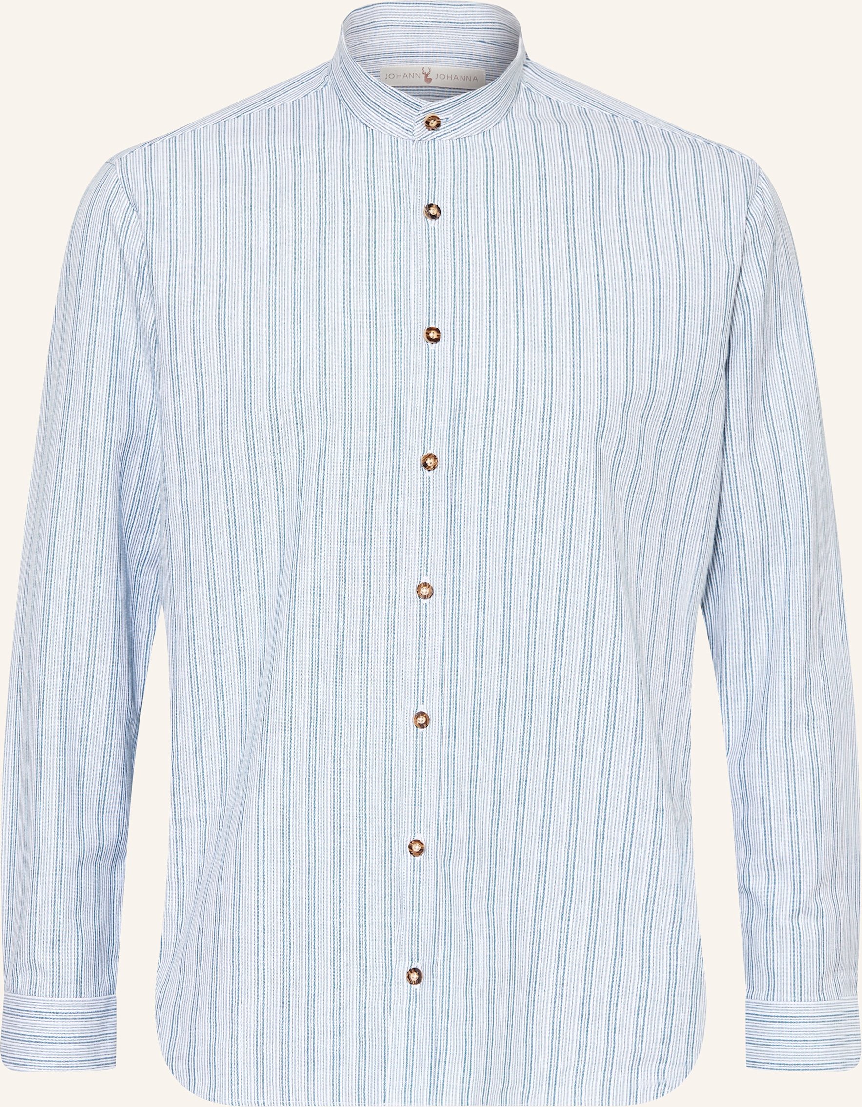 Johann & Johanna Trachtenhemd Regular Fit Mit Stehkragen gruen