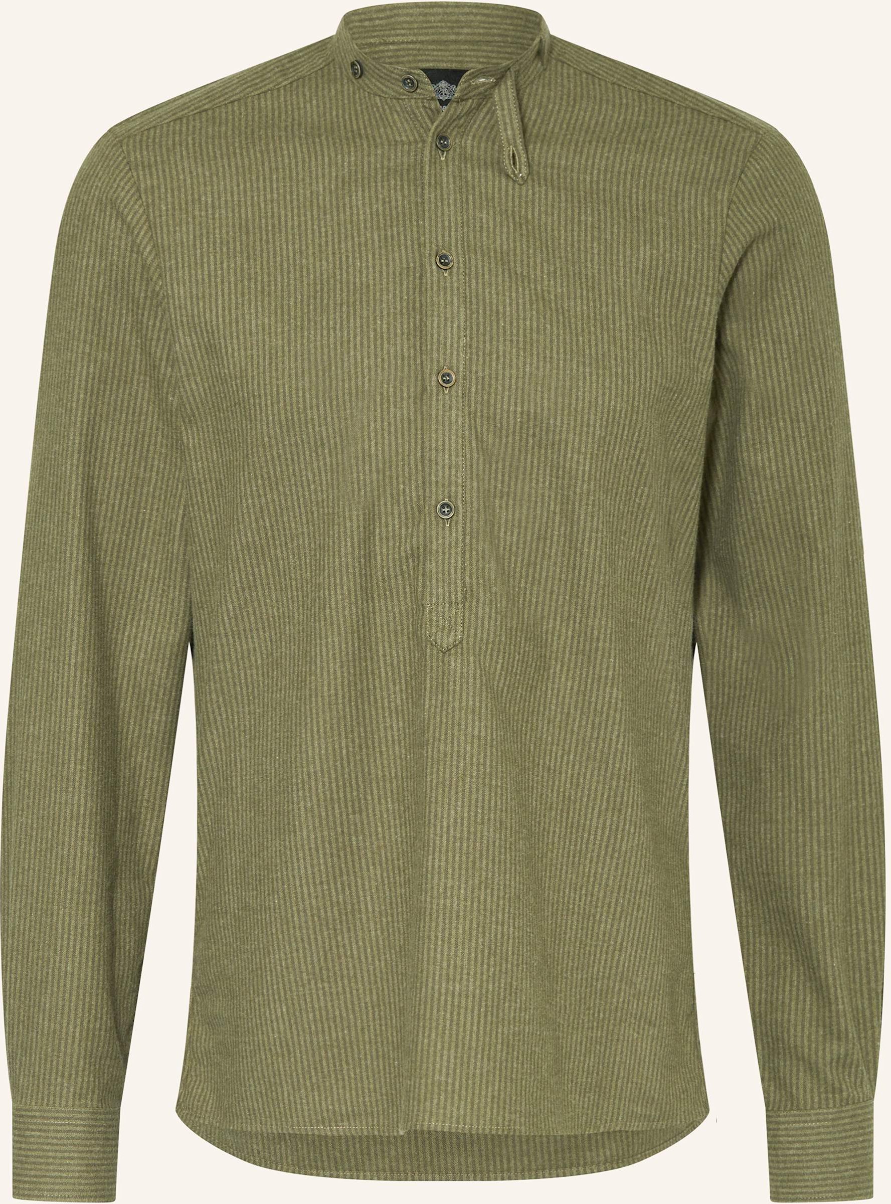 Hammerschmid Trachtenhemd Slim Fit Mit Stehkragen gruen