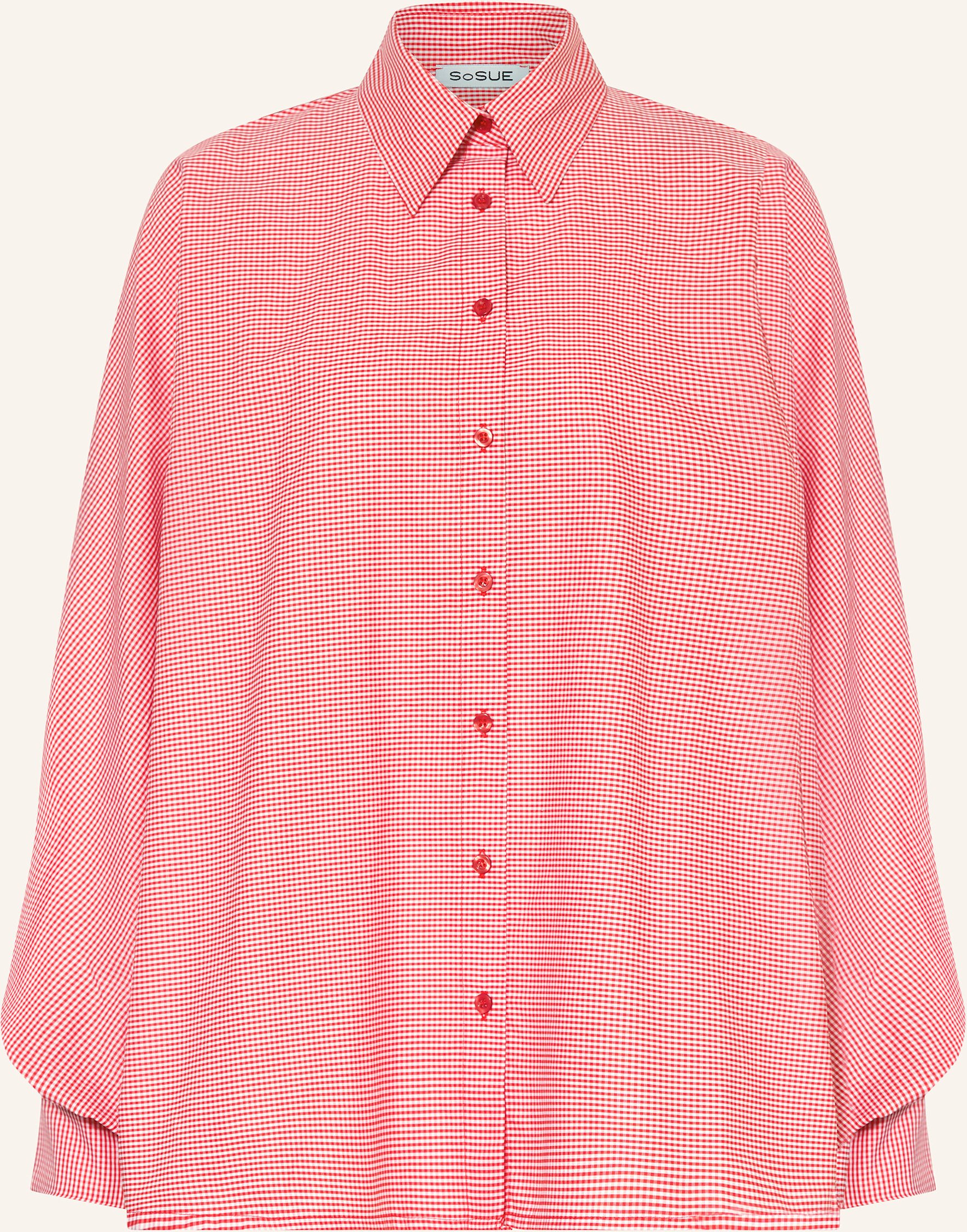 Sosue Oversized-Hemdbluse Antonina rot