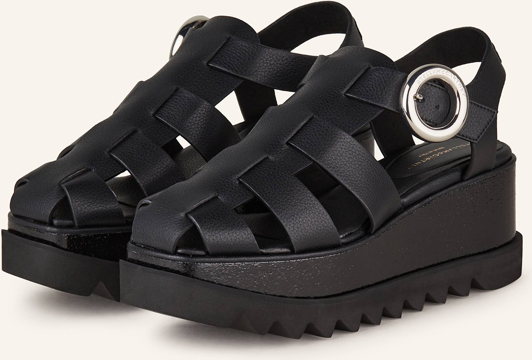 Stella Mccartney Plateau-Sandaletten Elyse schwarz