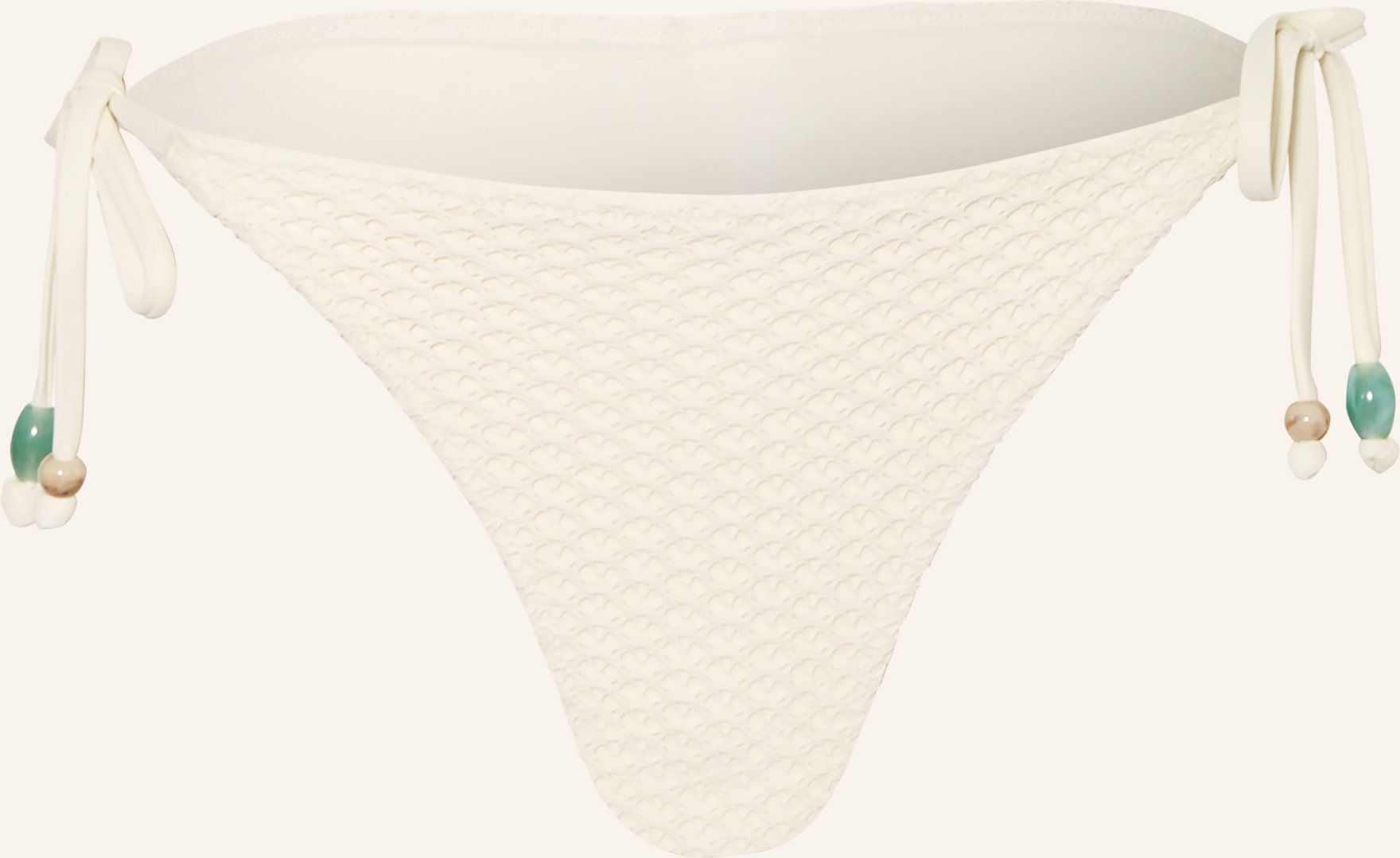 Mrs & Hugs Triangel-Bikini-Hose Mit Schmuckperlen weiss