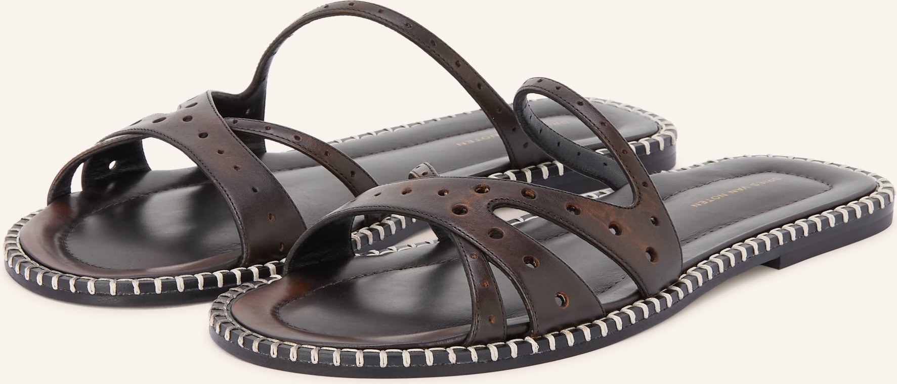 Dries Van Noten Pantoletten braun