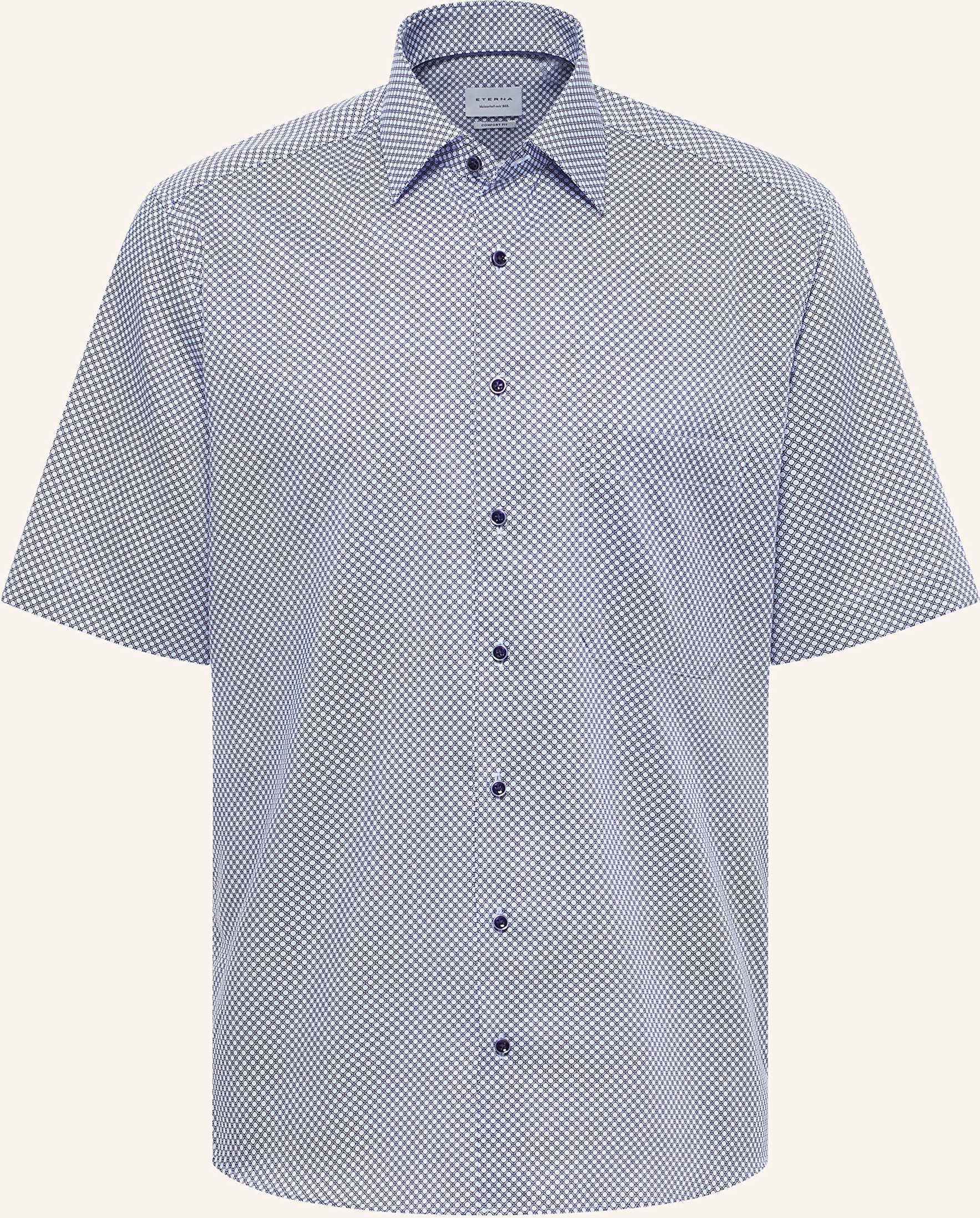 Eterna Kurzarm-Hemd Comfort Fit blau