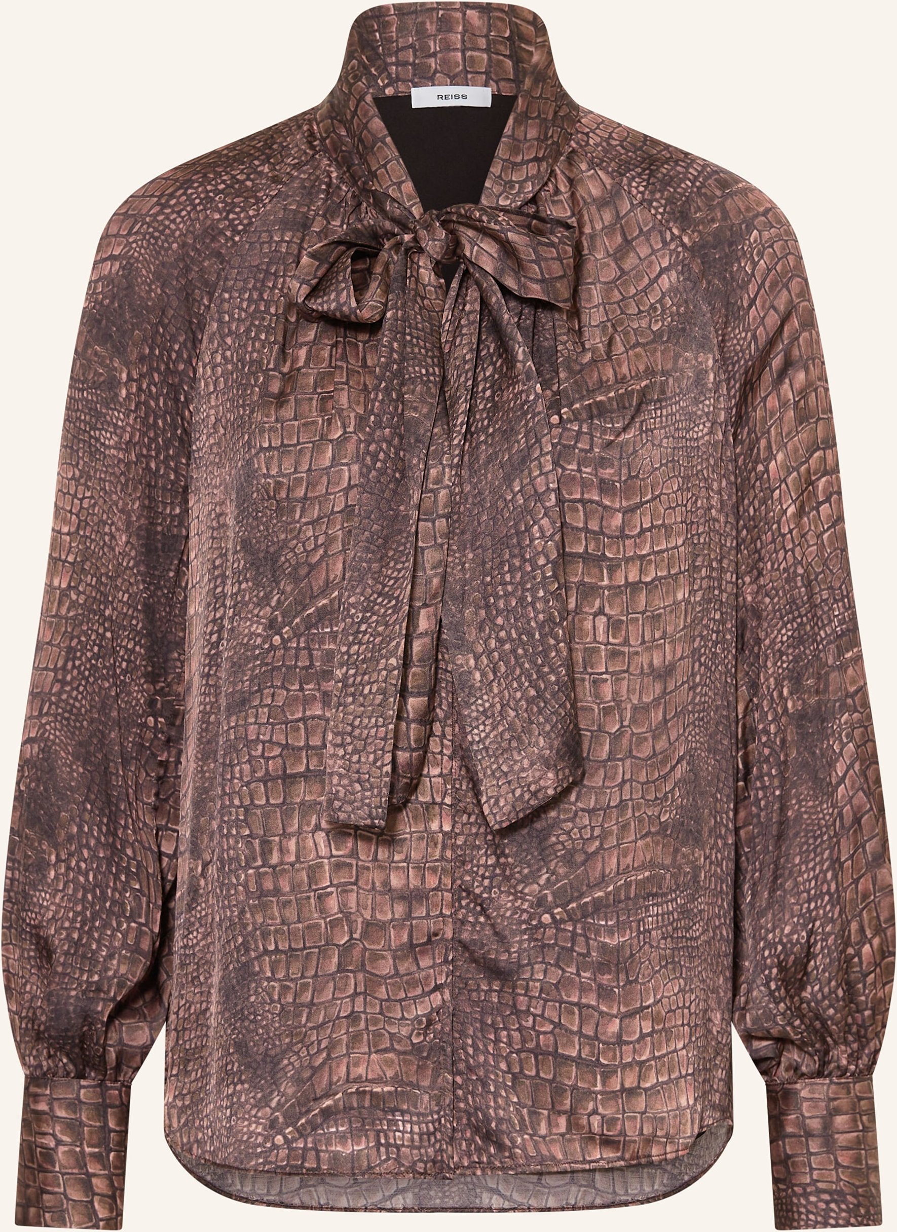 Reiss Schluppenbluse Naomi Aus Satin braun