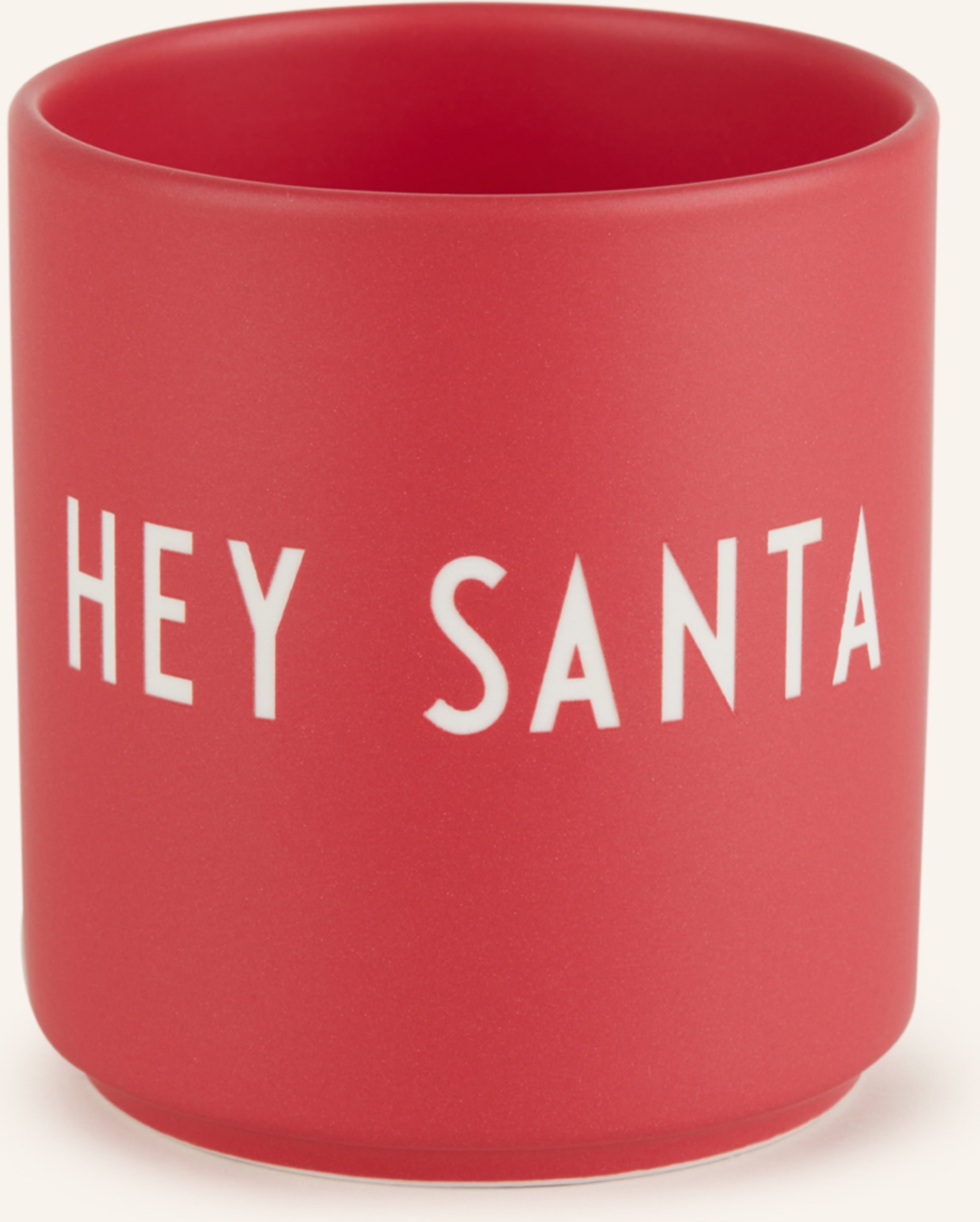 Design Letters Becher Hey Santa rot