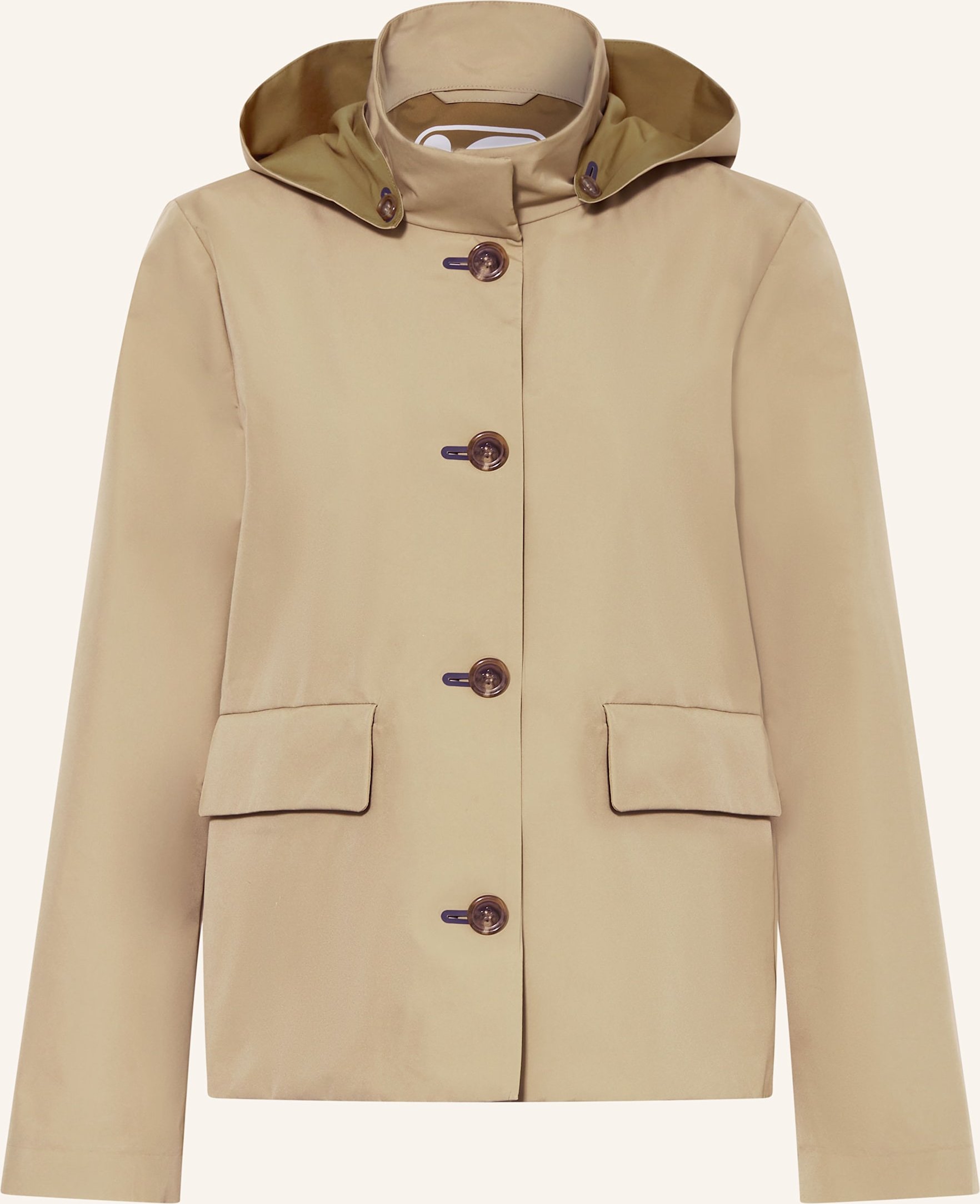 Luisa Cerano Jacke Mit Abnehmbarer Kapuze beige