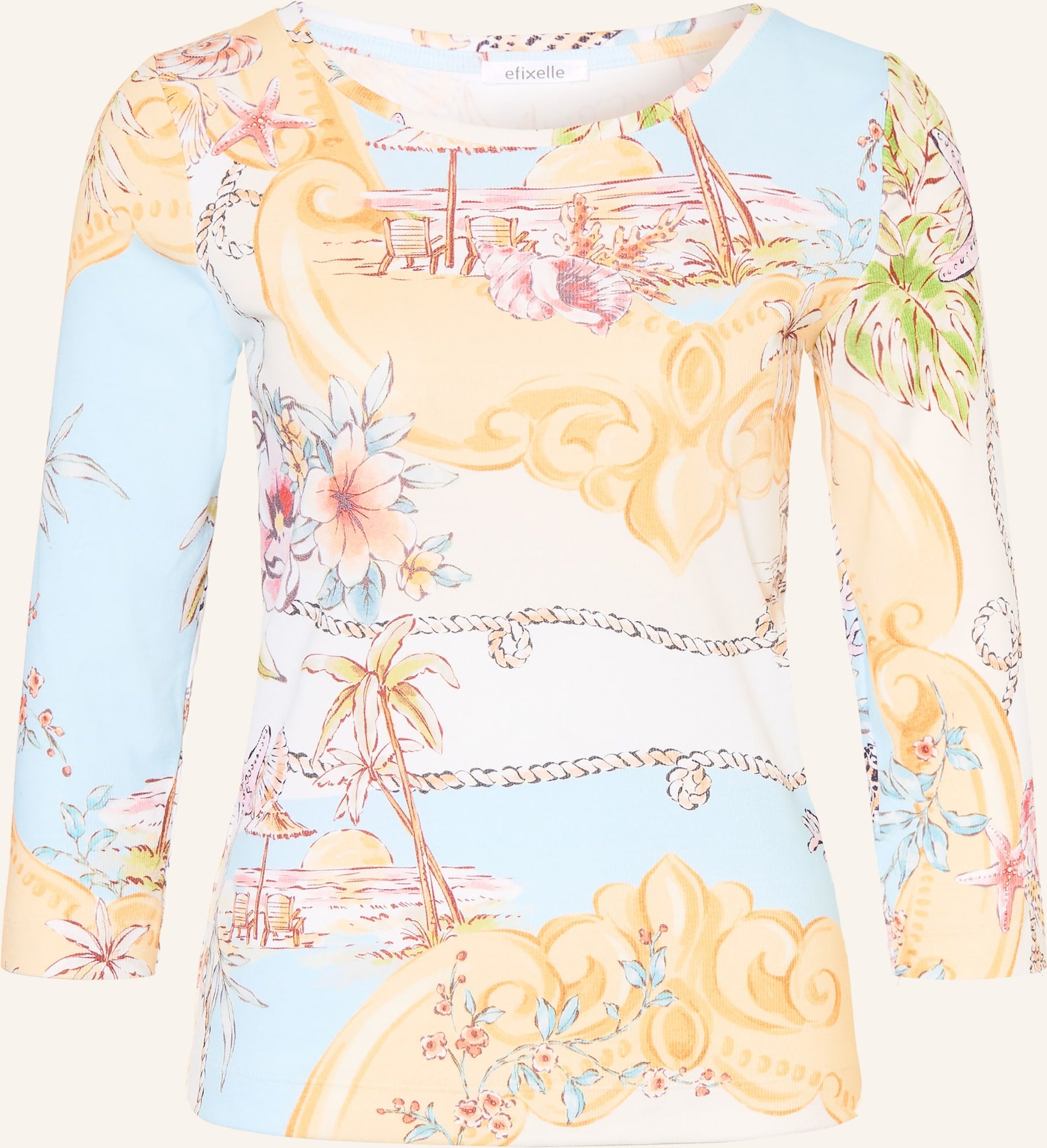 Efixelle Shirt Mit 3/4-Arm gelb