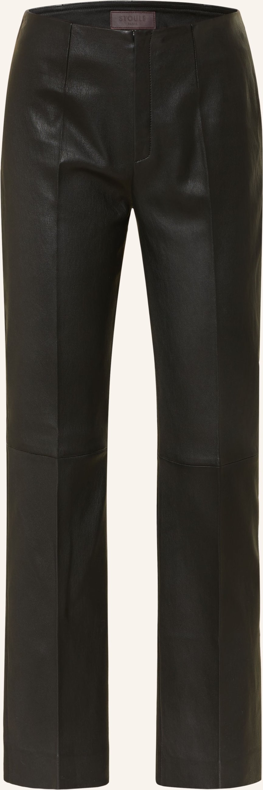 Stouls 7/8-Hose Georgette Aus Leder schwarz