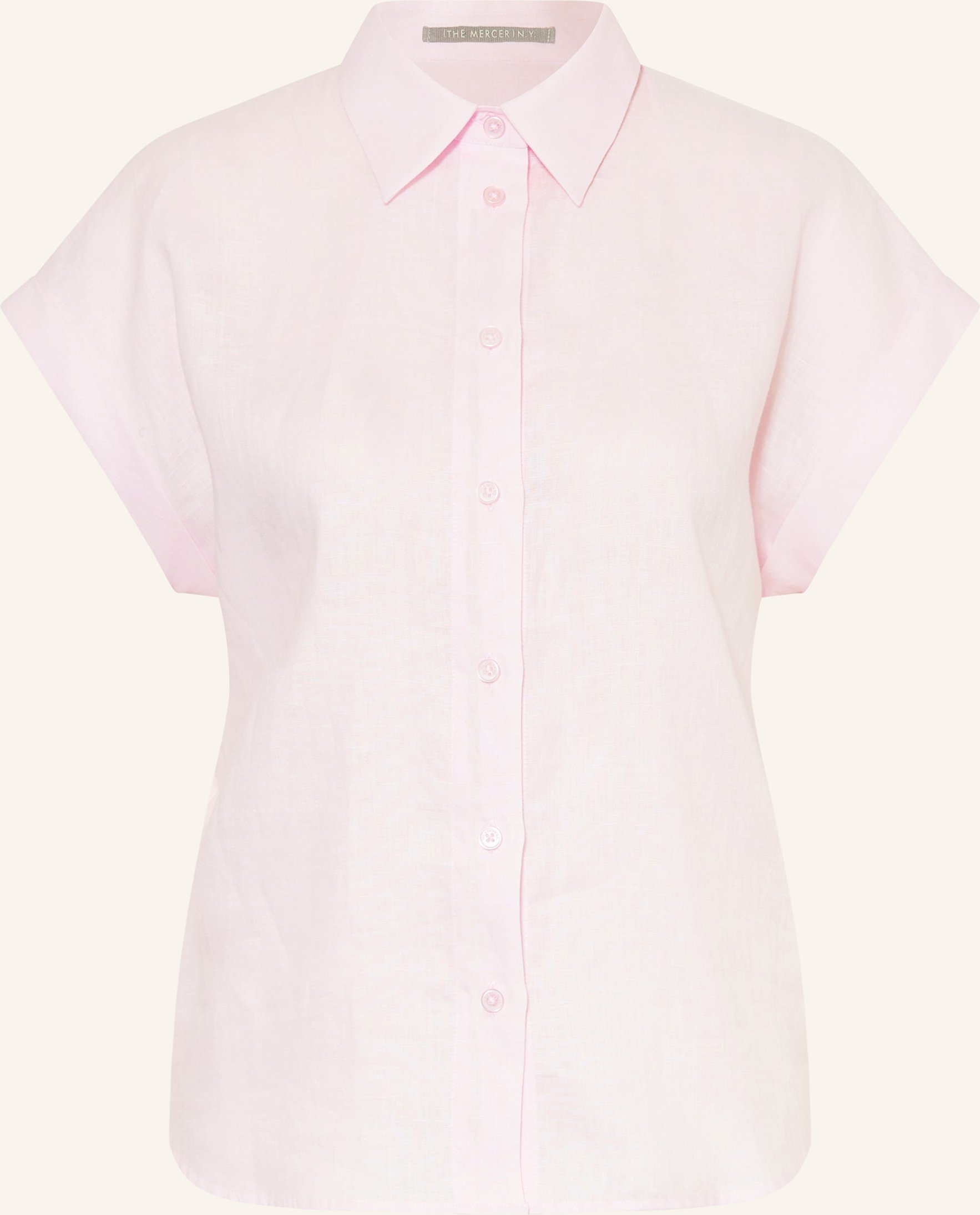 (The Mercer) N.Y. Hemdbluse Aus Leinen rosa