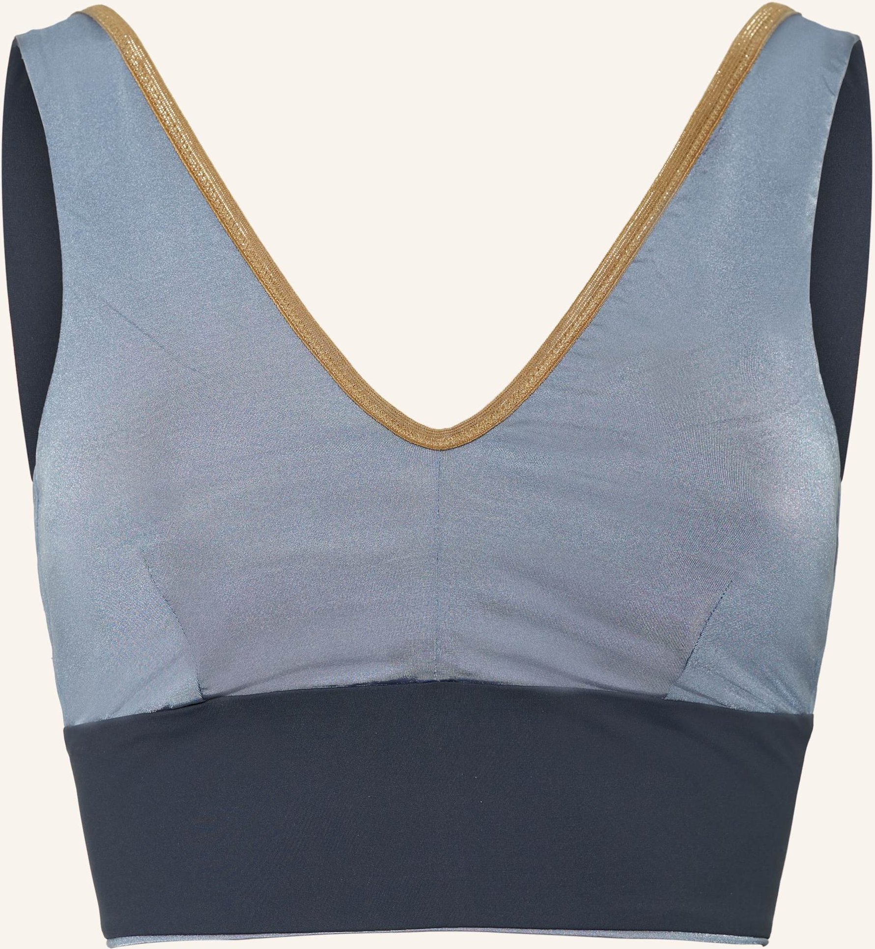 Mymarini Bustier-Bikini-Top Yoga Top Shine Zum Wenden Mit Uv-Schutz 50+ grau